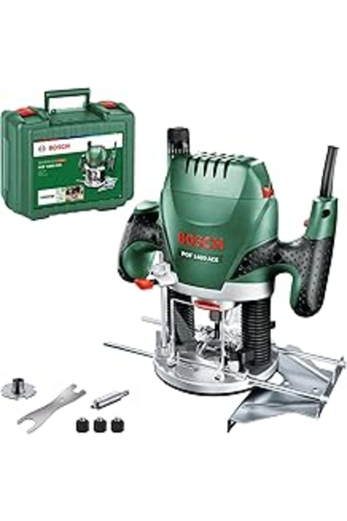 Pazarcan Bosch Pof1400 Ace Freze Makinesi, 1400W, Çanta İçinde, Yeşil