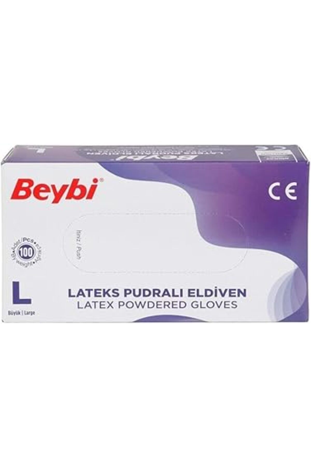Karachil Beybi Lateks Pudralı Eldiven Large 100'Lü