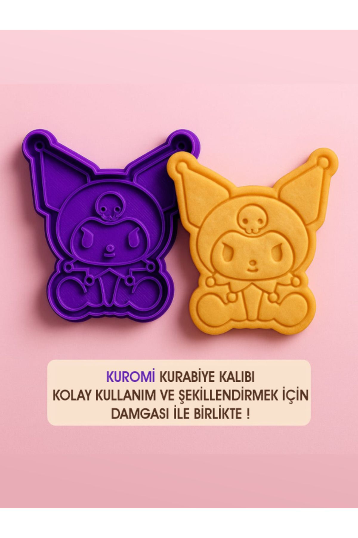 Masal Şekerleme Kuromi Damgalı Kurabiye Kalıbı ( Gıda İle Temasa Uygun )