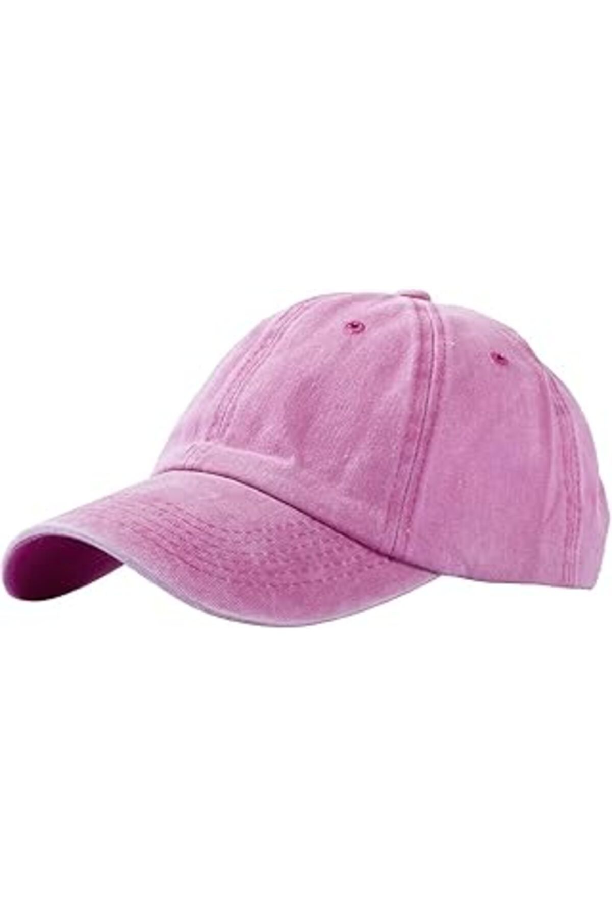 Karachil Pembe Eskitme Kumaş Erkek Kadın Klasik Vintage Tarzı Yıkanmış Pamuklu Beyzbol Şapkası, Ayarlanabili