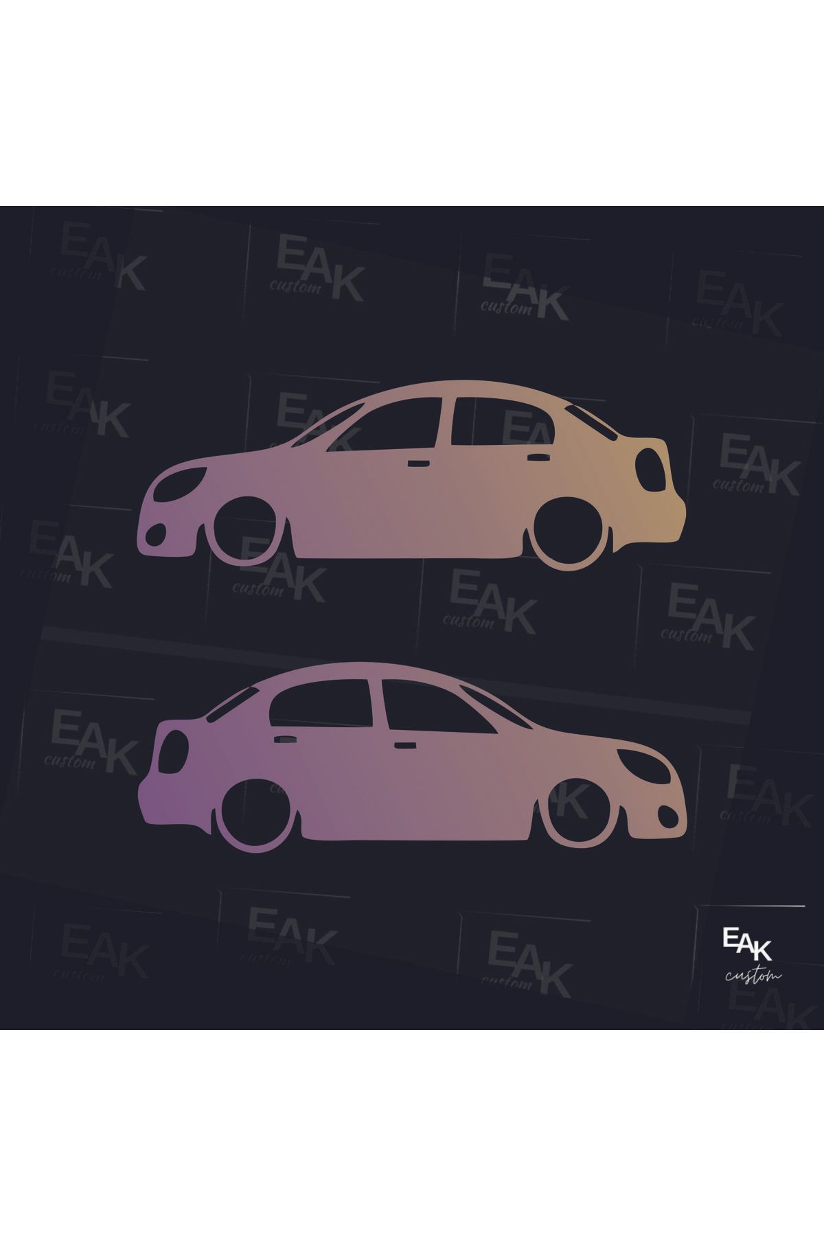 eakcustom HYUNDAİ ACCENT oto sticker (18cm x 6cm) (2ADET)