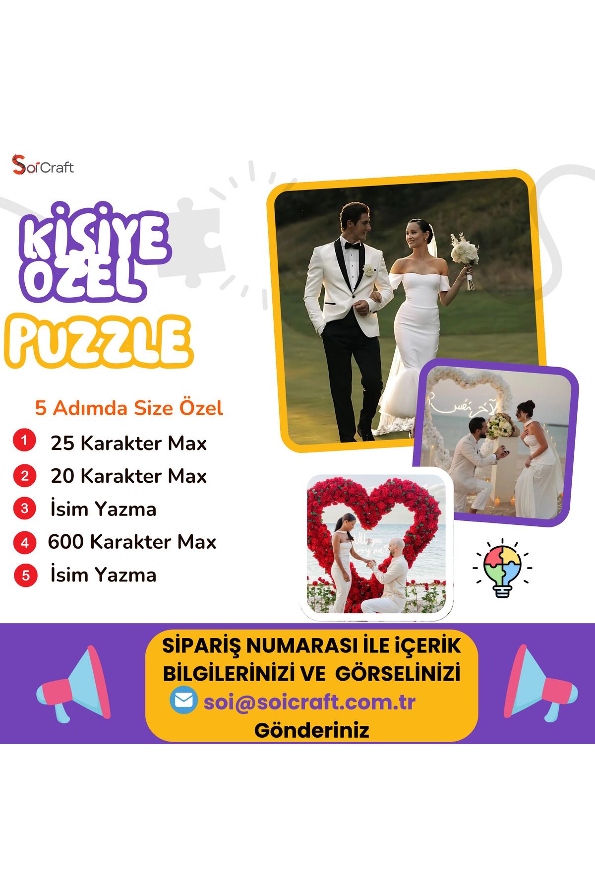 Soi Craft 500 Parça Puzzle Kişiye Özel Kutu + Puzzle