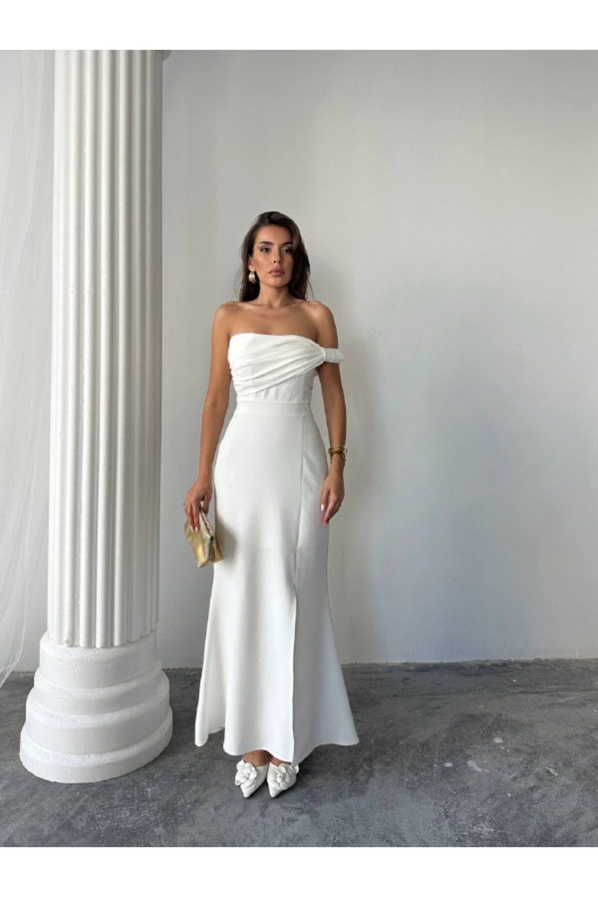 conconmoda Aura Yırtmaçlı Uzun Elbise