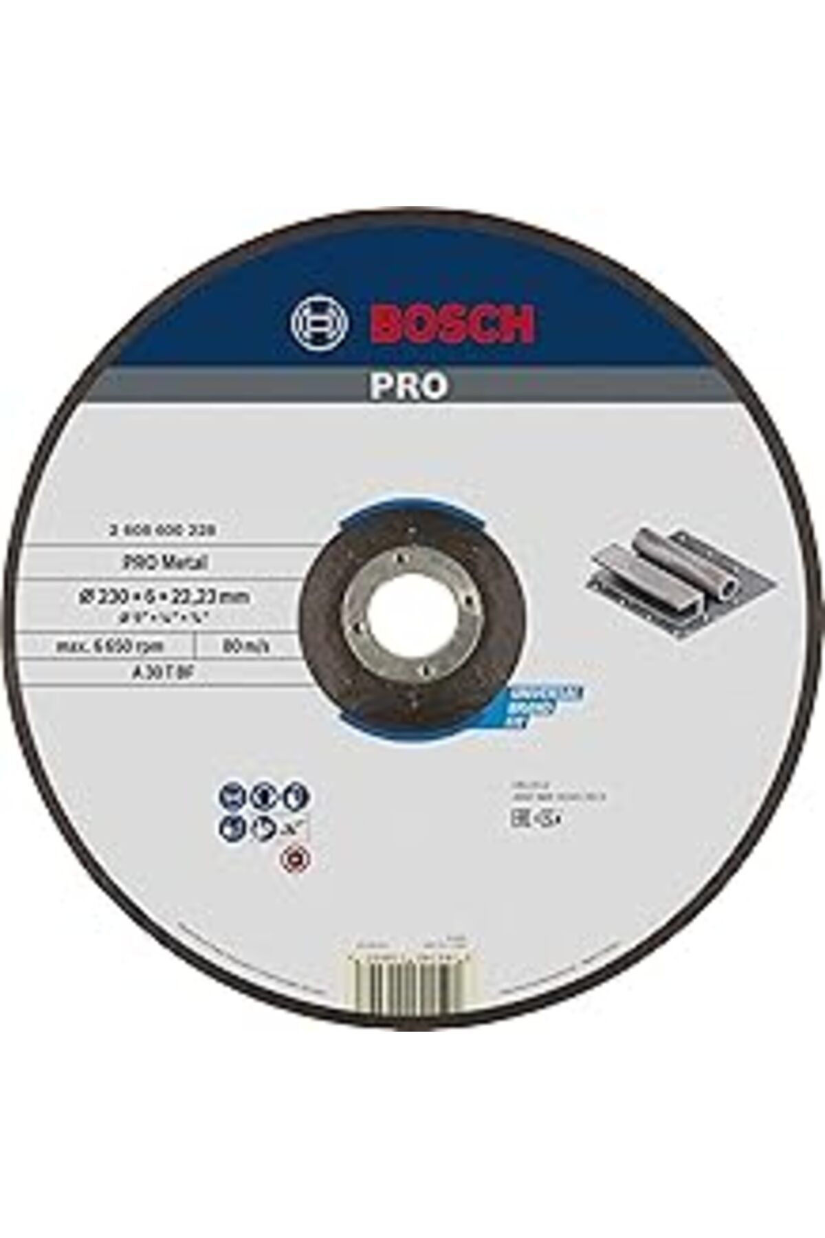 TBSProjects Bosch Professional Accessories Bombeli Metal Kesme Diski, Gri, 230 Mm, 1 Adet