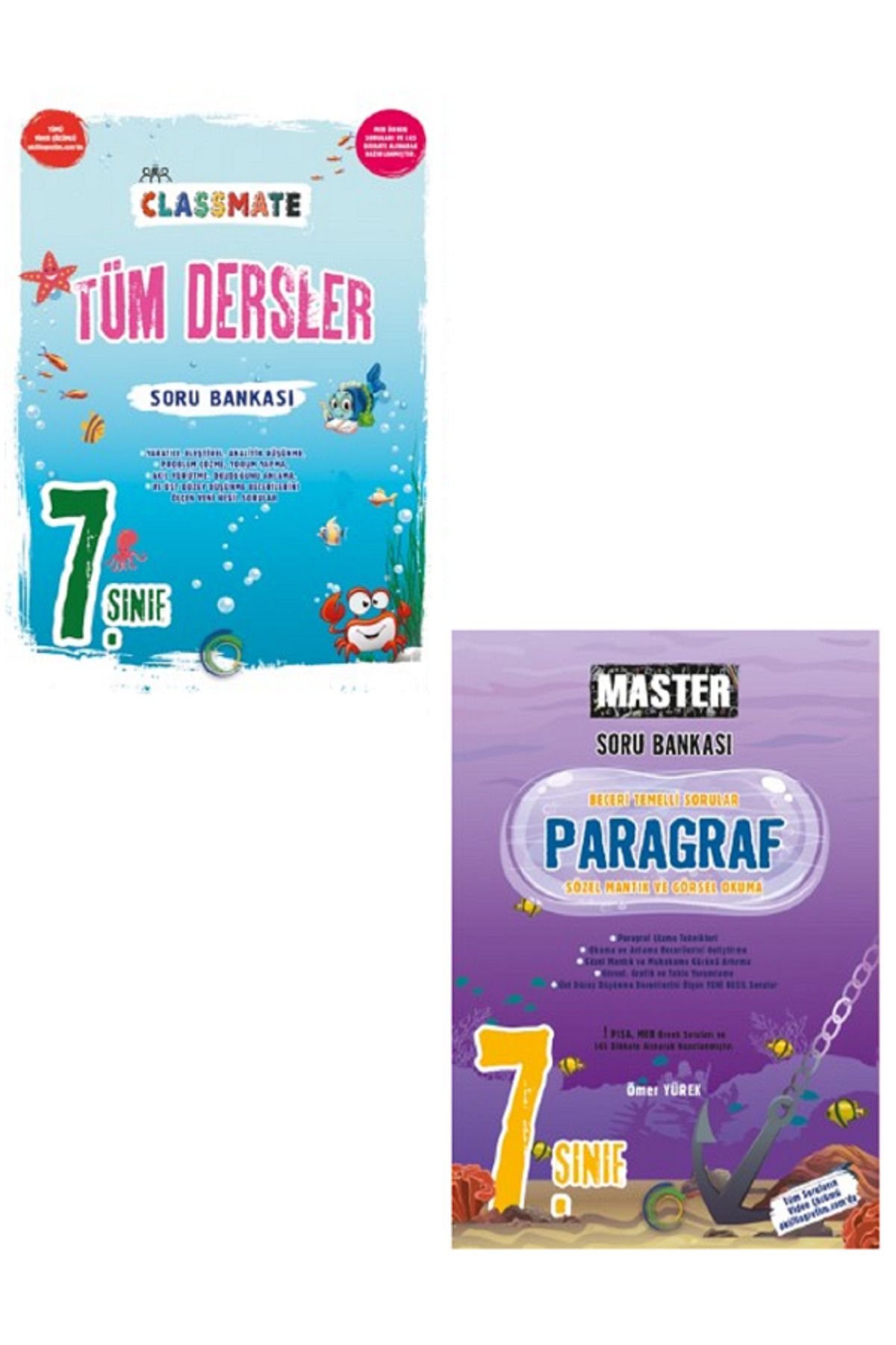 Evrensel İletişim Yayınları 7.Sınıf Okyanus Classmate Tüm Dersler Soru Bankası + 7.Sınıf Okyanus Master Paragraf Soru Bankası
