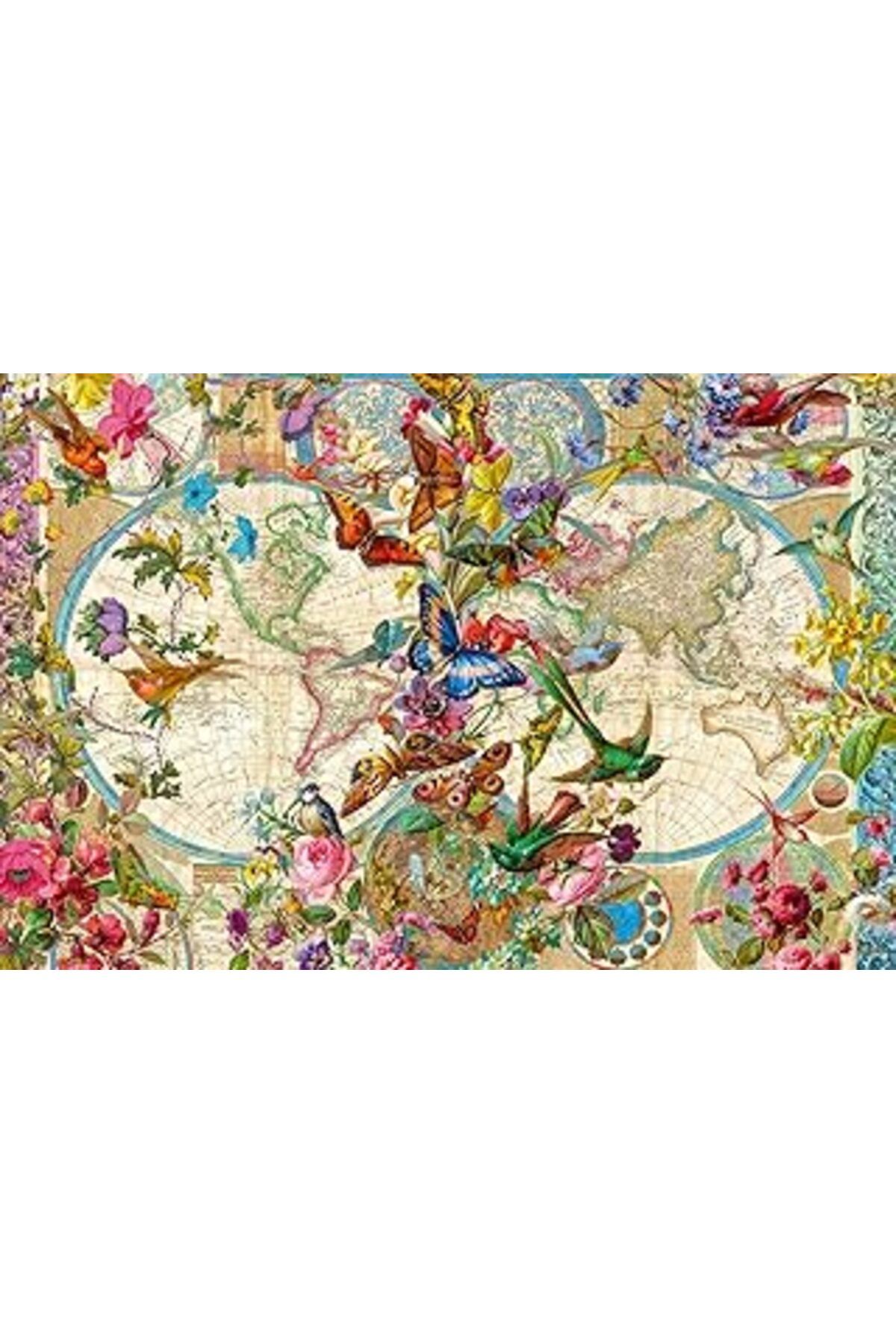 Pazarcan Ravensburger Bulmaca 17117 - Kelebekler Ile Dünya Haritası - Yetişkinler Ve 14 Yaş Ve Üstü Çocuklar