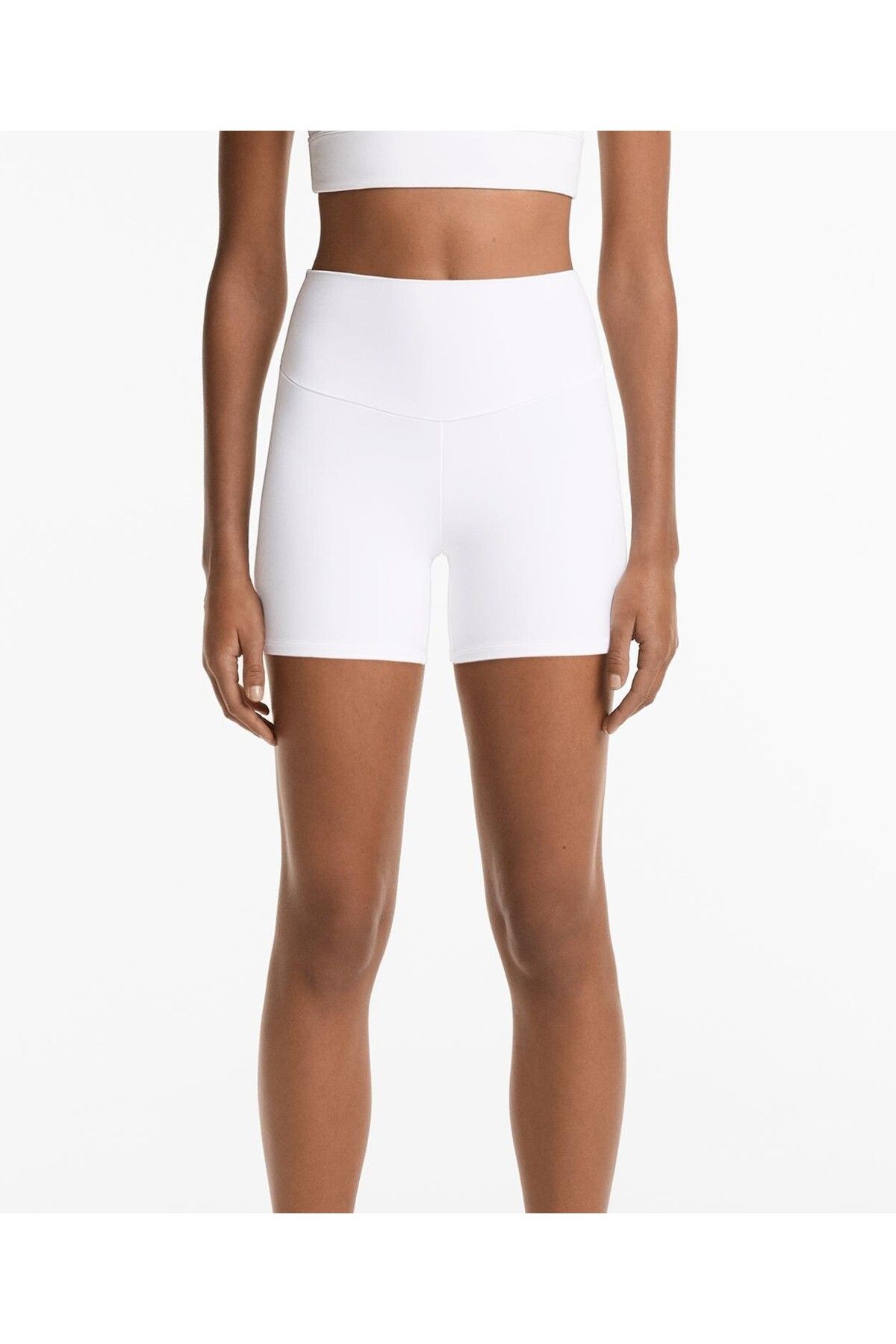 Domoda yüksek bel toparlayıcı esnek kumaş, kadın spor taytı 10 cm comfortlux high rise hot pants