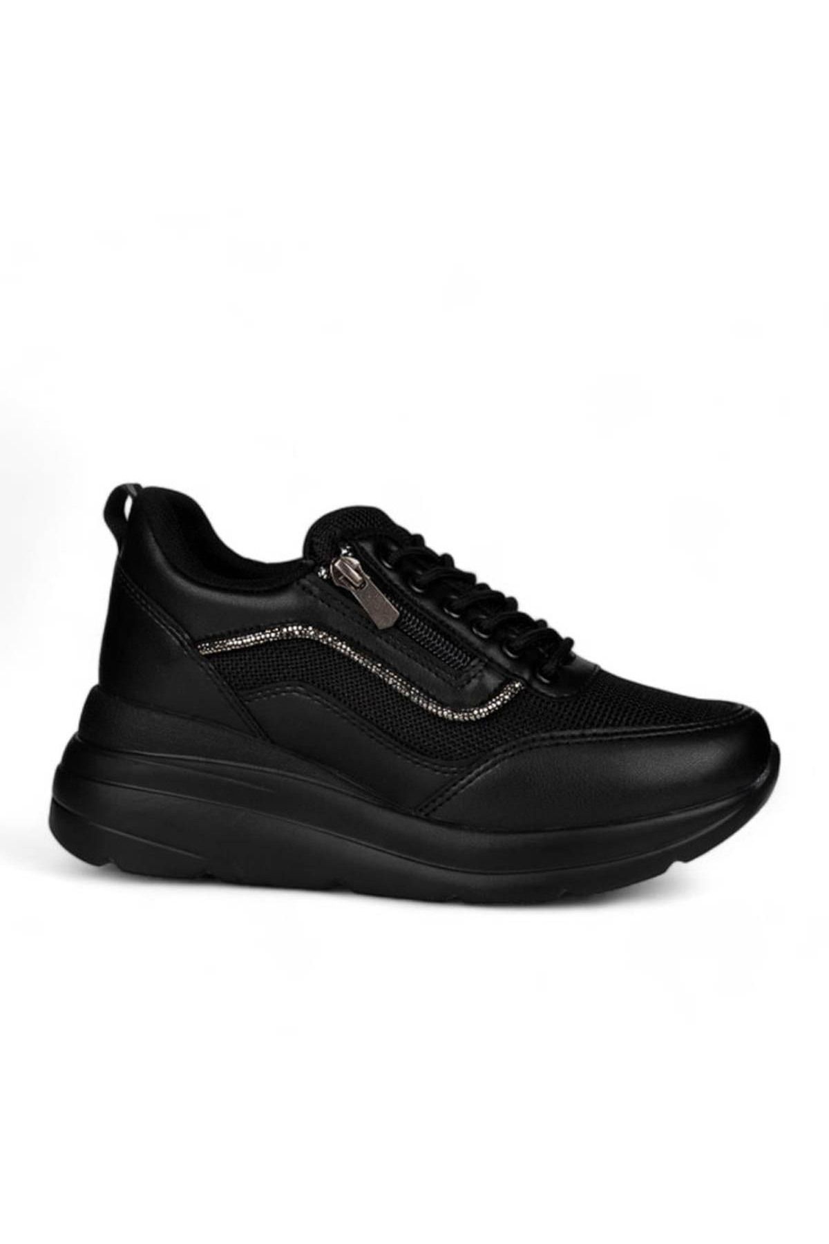 trender Flet 207 Siyah Kadın Sneaker Un03A207
