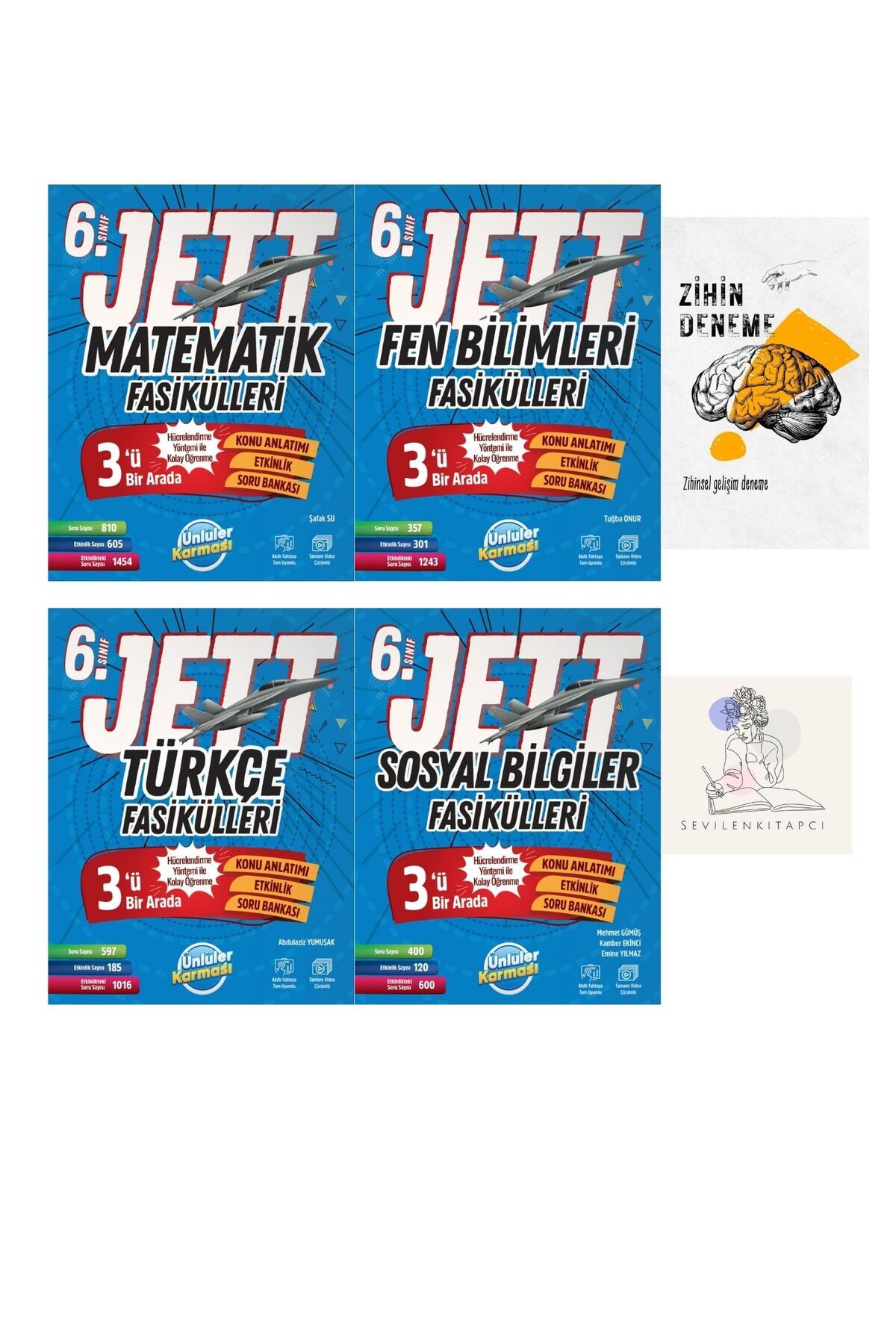 Ünlüler Karması ÜNLÜLER KARMASI 6.SINIF M-F-T-SOSYAL JETT FASİKÜL KONU ANLATIM+ZİHİNDENEME+ÜK331