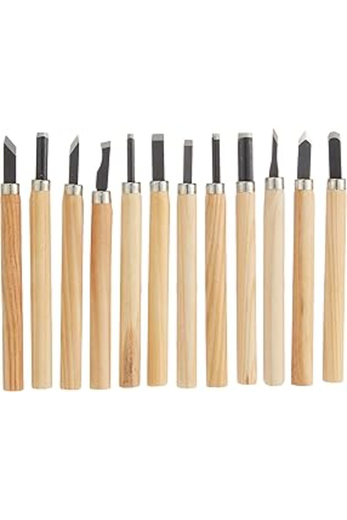 TBSProjects Wert W 2512, Ahşap Oyma Bıçak Seti 12 Parça, Siyah