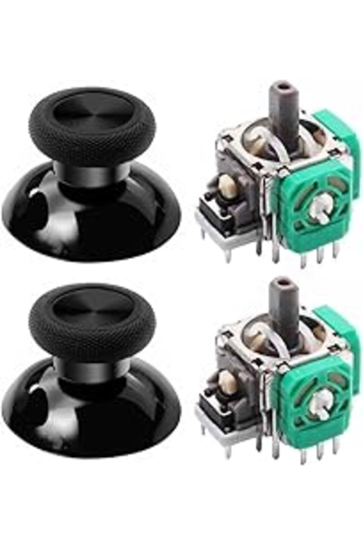 Pazarcan Xbox One Analog Motor Topuz Seti 2+2 One - One S/X - Series S/X Uyumlu Siyah