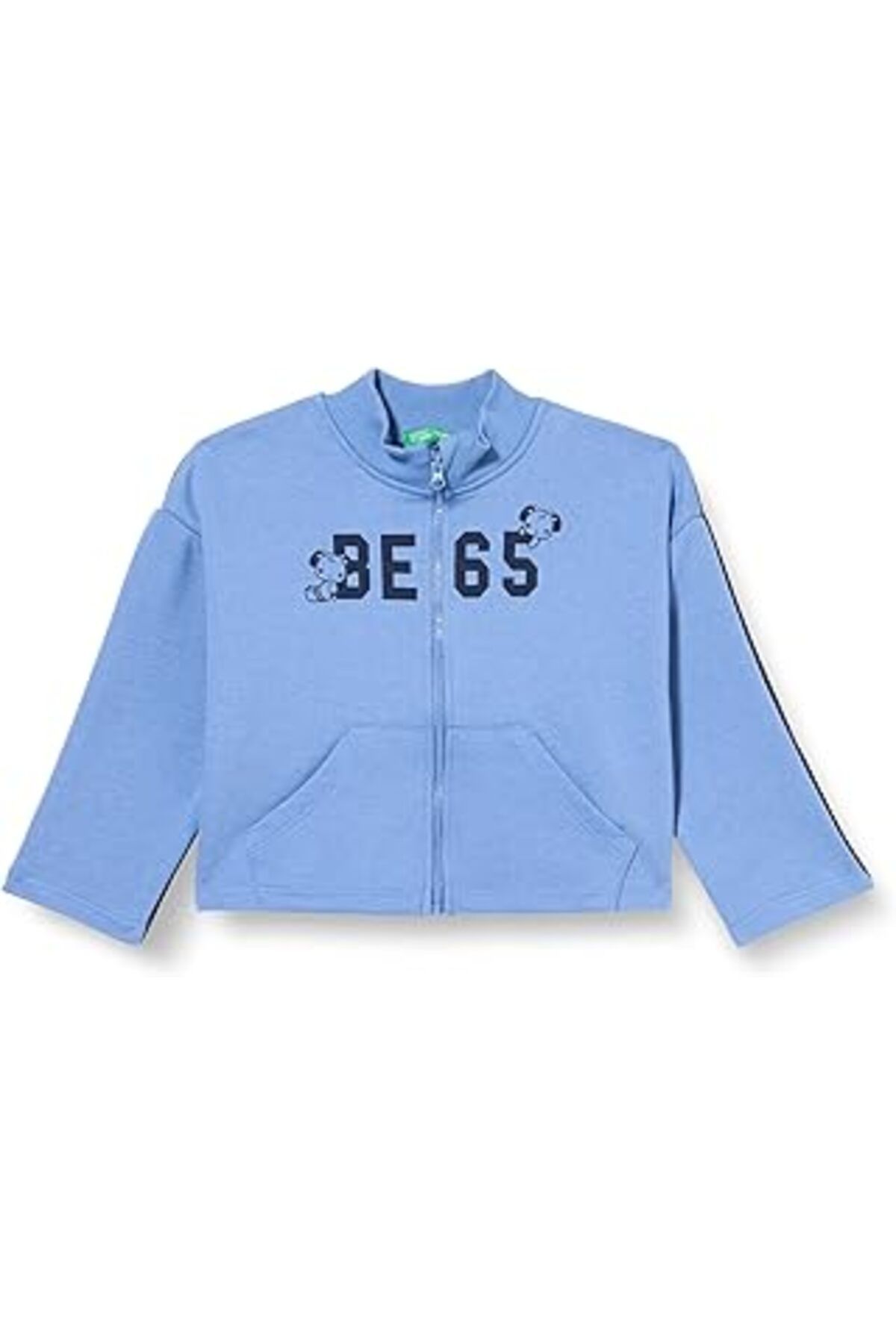 Mu Art Ahşap United Colors Of Kız Mix Slogan Baskılı Bloklu Sweatshirt