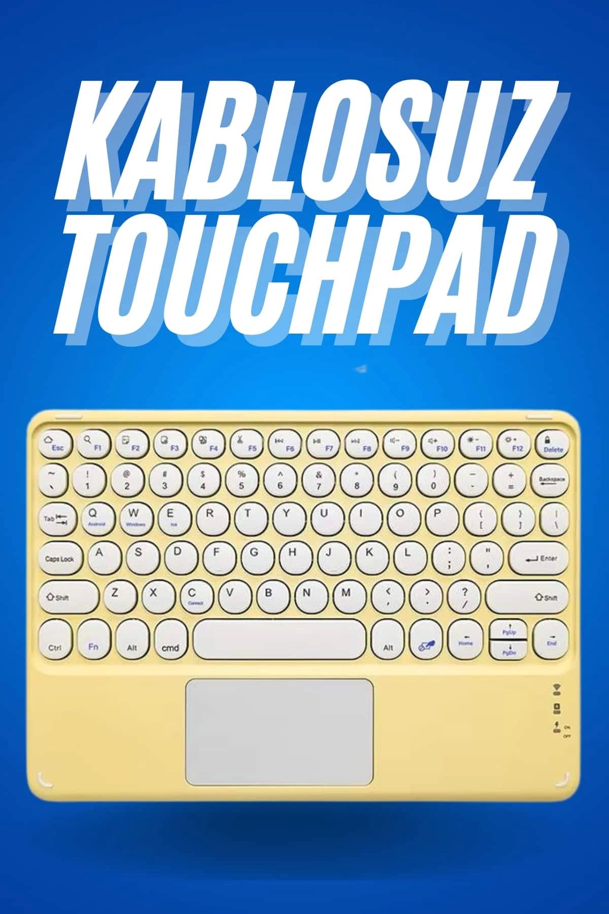 Modafiks Bluetooth Touchpad Klavye Ultra İnce Taşınabilir Q Klavye