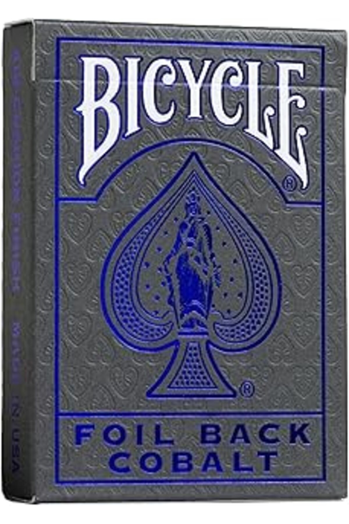 Qedii Bicycle Metalluxe Foil Back Cobalt (Blue) Kart Premium Iskambil Oyun Kağıdı Kartları Destesi