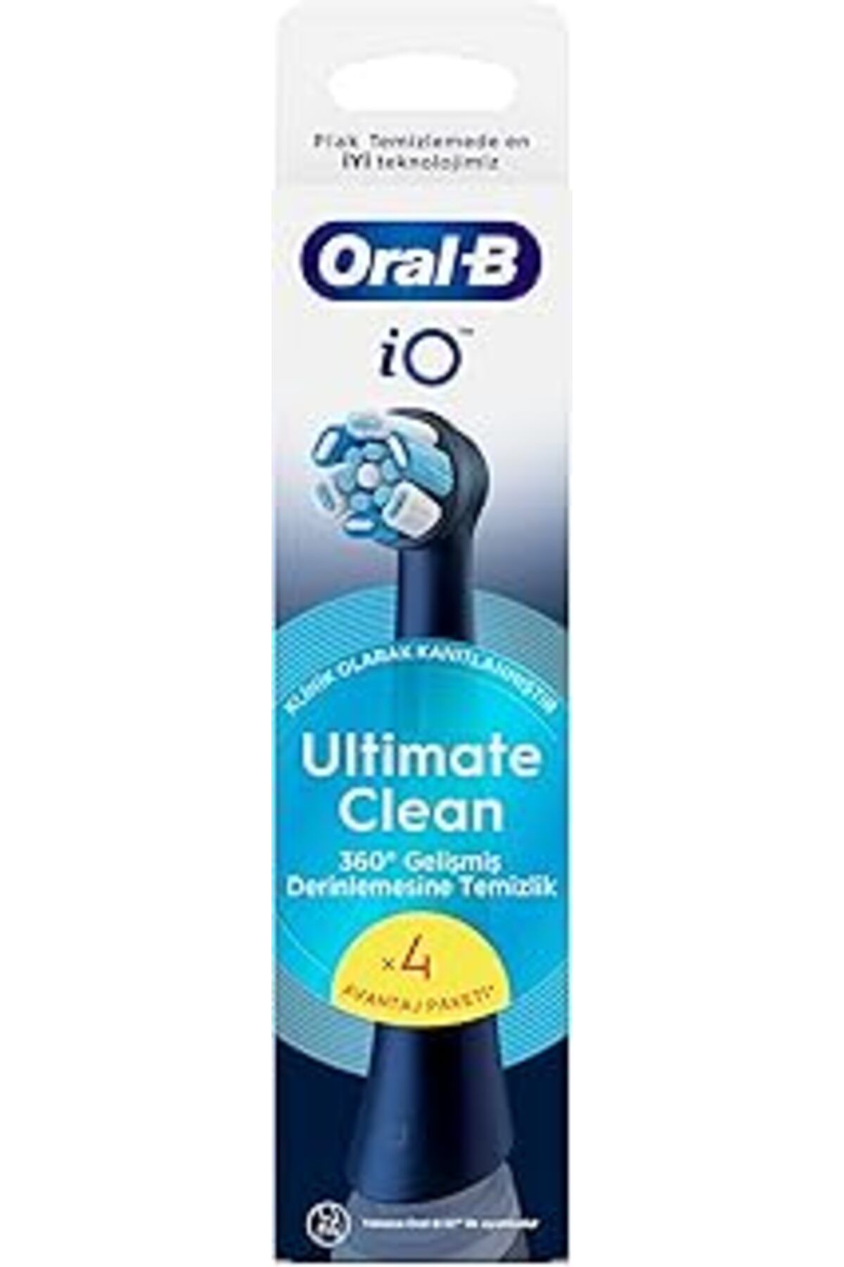 TBSProjects Io Ultimate Clean Siyah Diş Fırçası Yedek Başlığı 4 Adet
