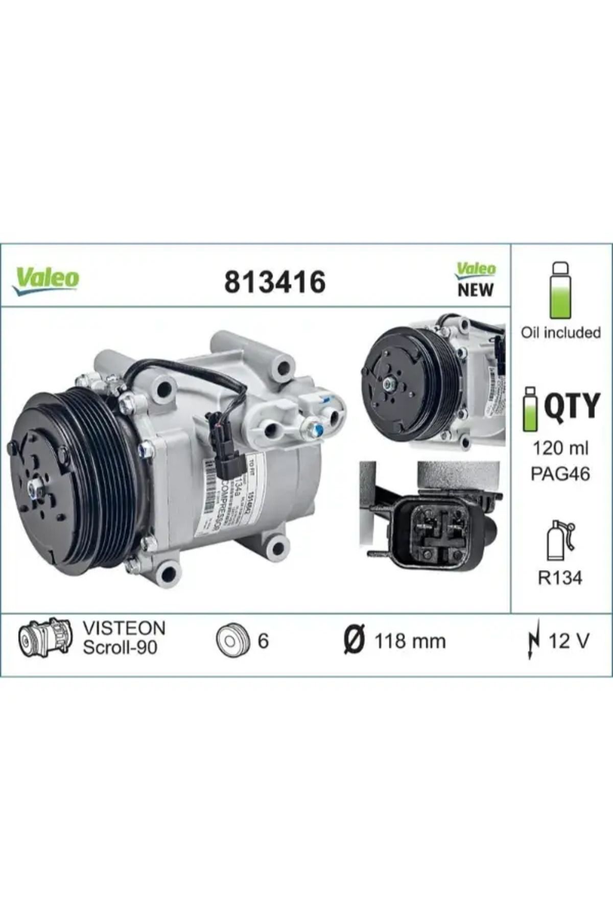 VALEO KLIMA KOMPRESOR FORD FIESTA 1.4TDCI 0812