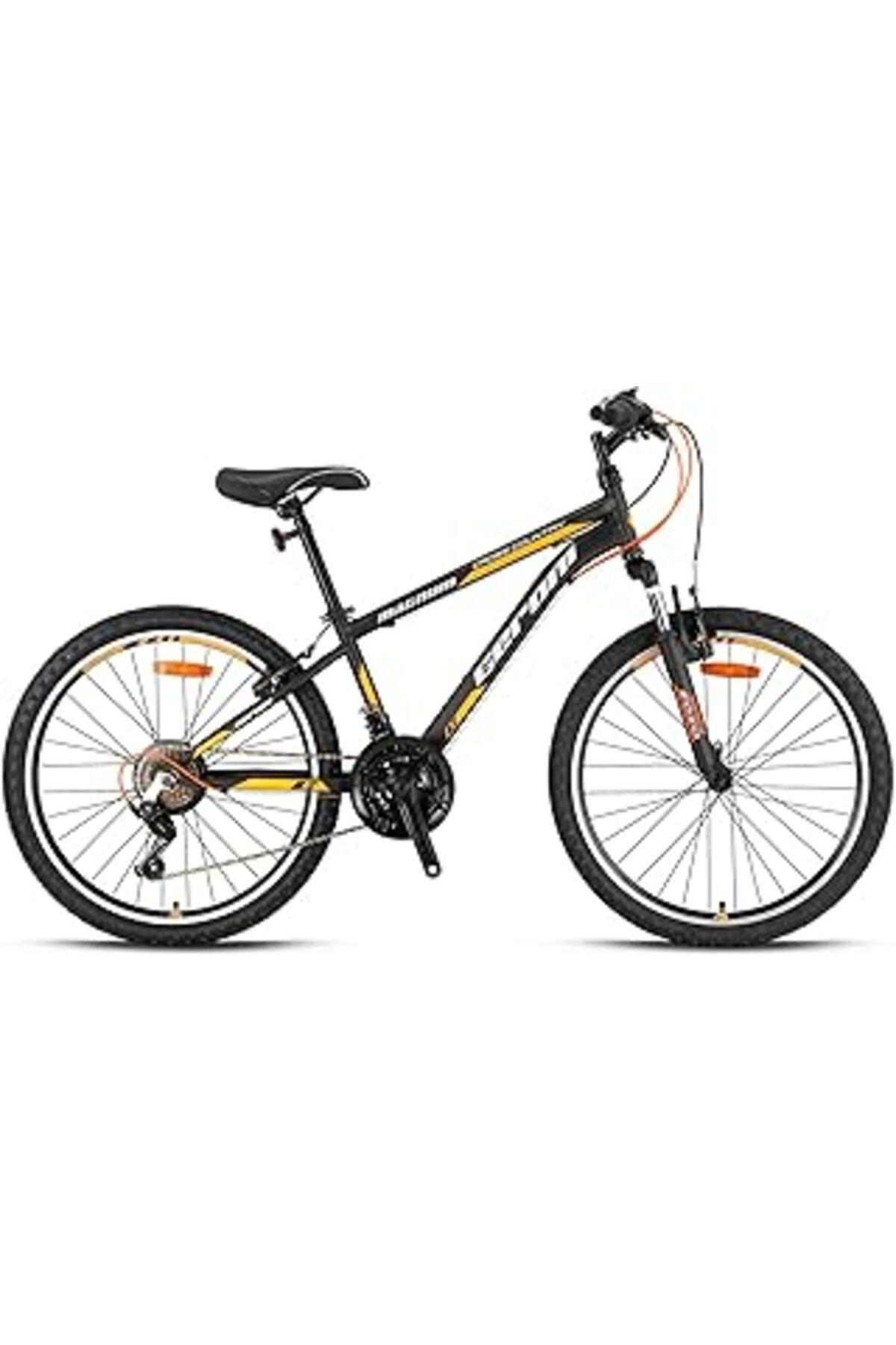 Qedii Geroni Magnum - 26" Mtb - 15' - 21 Vites - V.B - Mat Siyah - Gri/Neon Turuncu