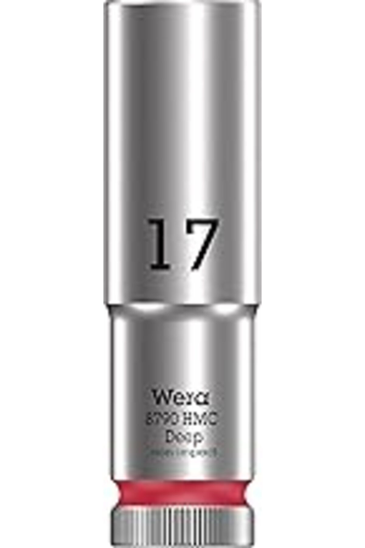Karachil Wera 05004557001 8790 Hmc Derin Lokma Anahtar 1/2 Inç, Kırmızı, 17,0 Mm