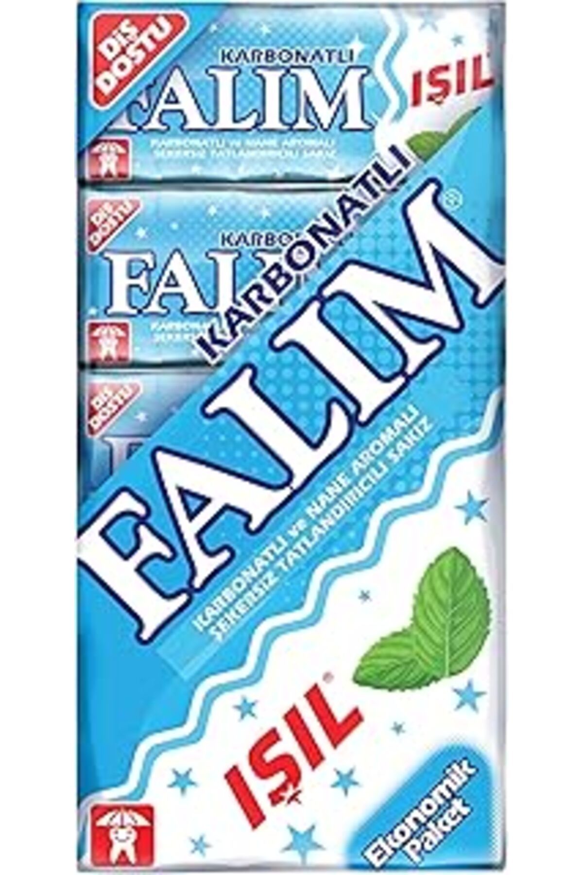 TBSProjects Falim 5'Li Paket Işıl Karbonat Ve Nane Aromalı Şekersiz Sakız 40 Gr