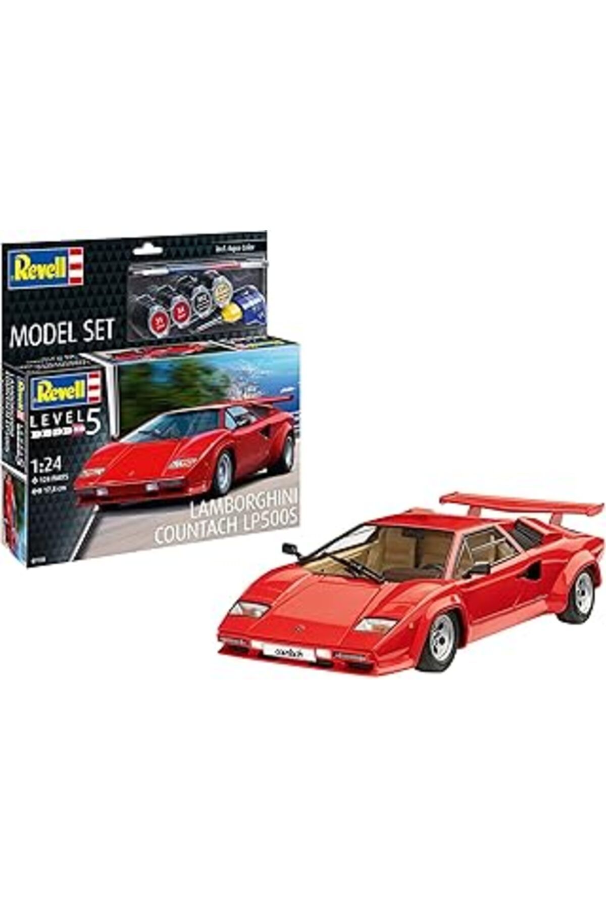 Karachil Model Set Lamborghini Countach Lp500S-Revell Model Kit With Basic Accessories