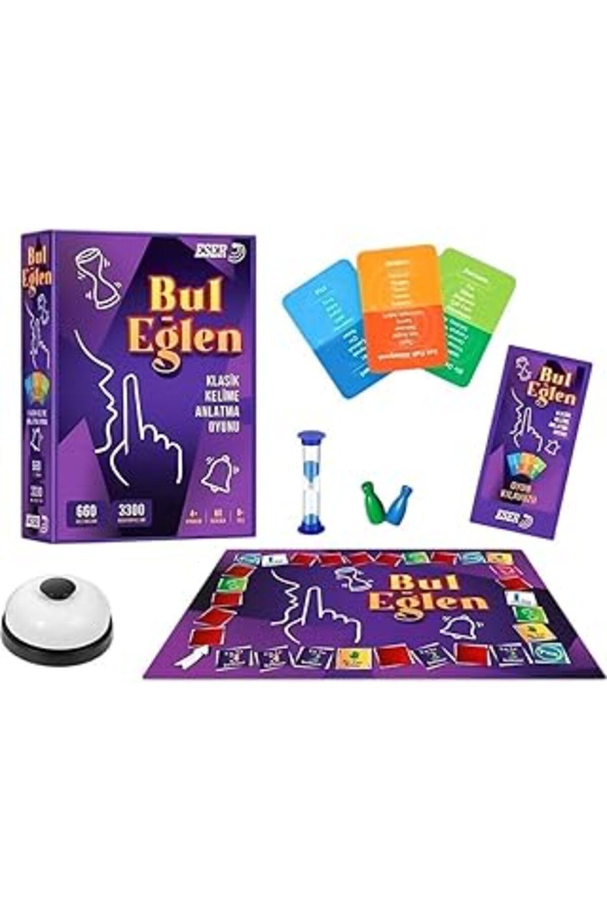 Pazarcan Bul Eğlen Kutu Oyunu | Yerli Tabu Tarzı Kelime Anlatma Oyunu | 165 Kart, 660 Gizli Kelime | 9+ Yaş