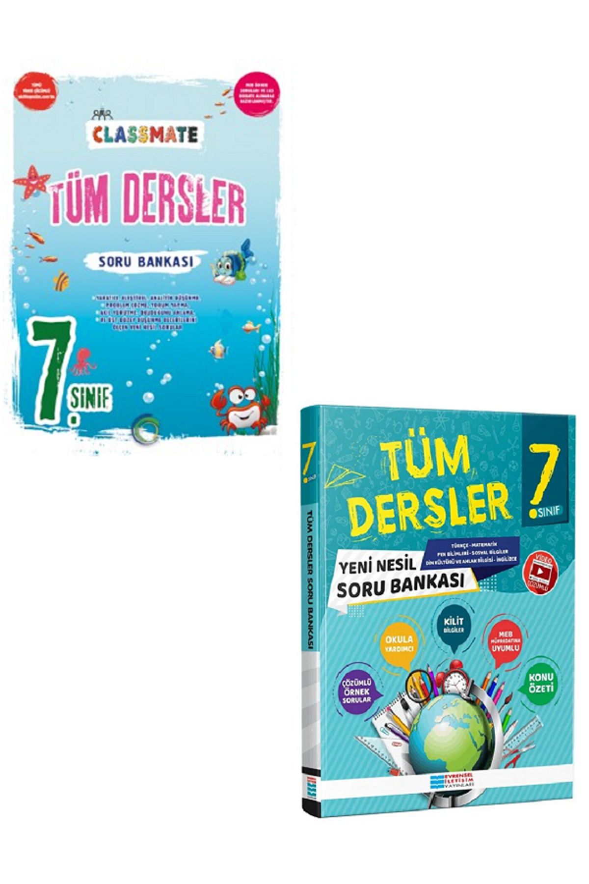 Evrensel İletişim Yayınları 7.Sınıf Okyanus Classmate Tüm Dersler Soru Bankası + 7.Sınıf Evrensel Tüm Dersler Soru Bankası