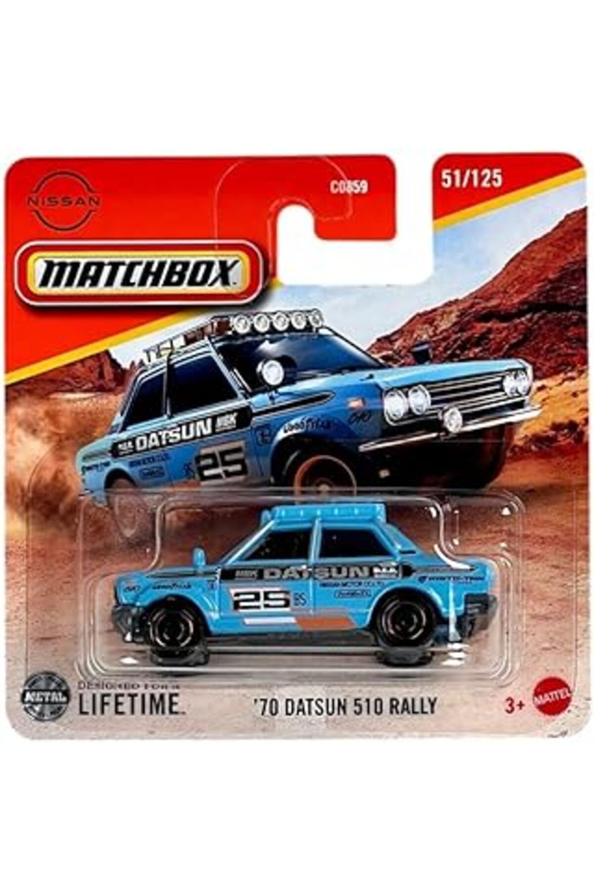 Pazarcan C0859 Matchbox 1:64 Tekli Arabalar 70 Datsun 510 Rally Jbt02