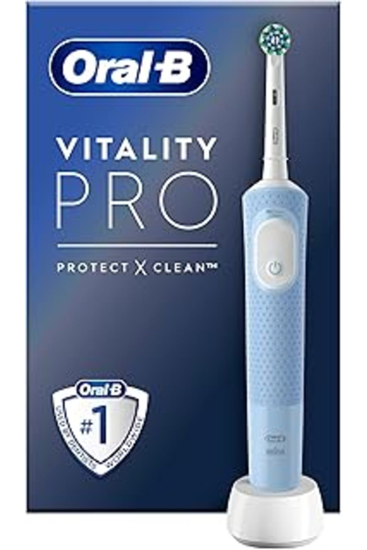 Pazarcan Vitality Pro Mavi Elektrikli Diş Fırçası, 1 Diş Fırçası Başlığı, Tasarımı