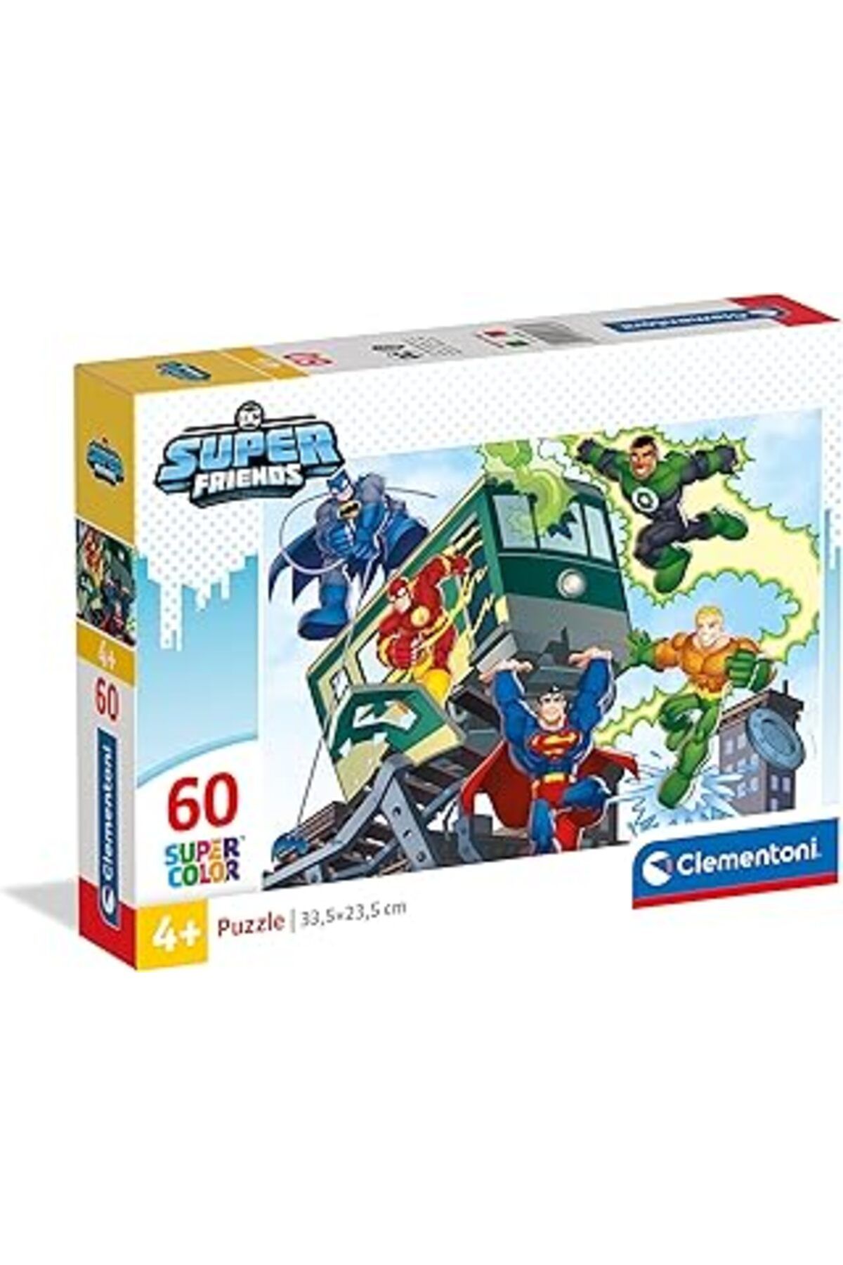 Pazarcan 26066 Superfriends Supercolor Dc Comics Super Friends 60 Parça Yapboz, 5 Yaşından Büyük Çocuklar Iç