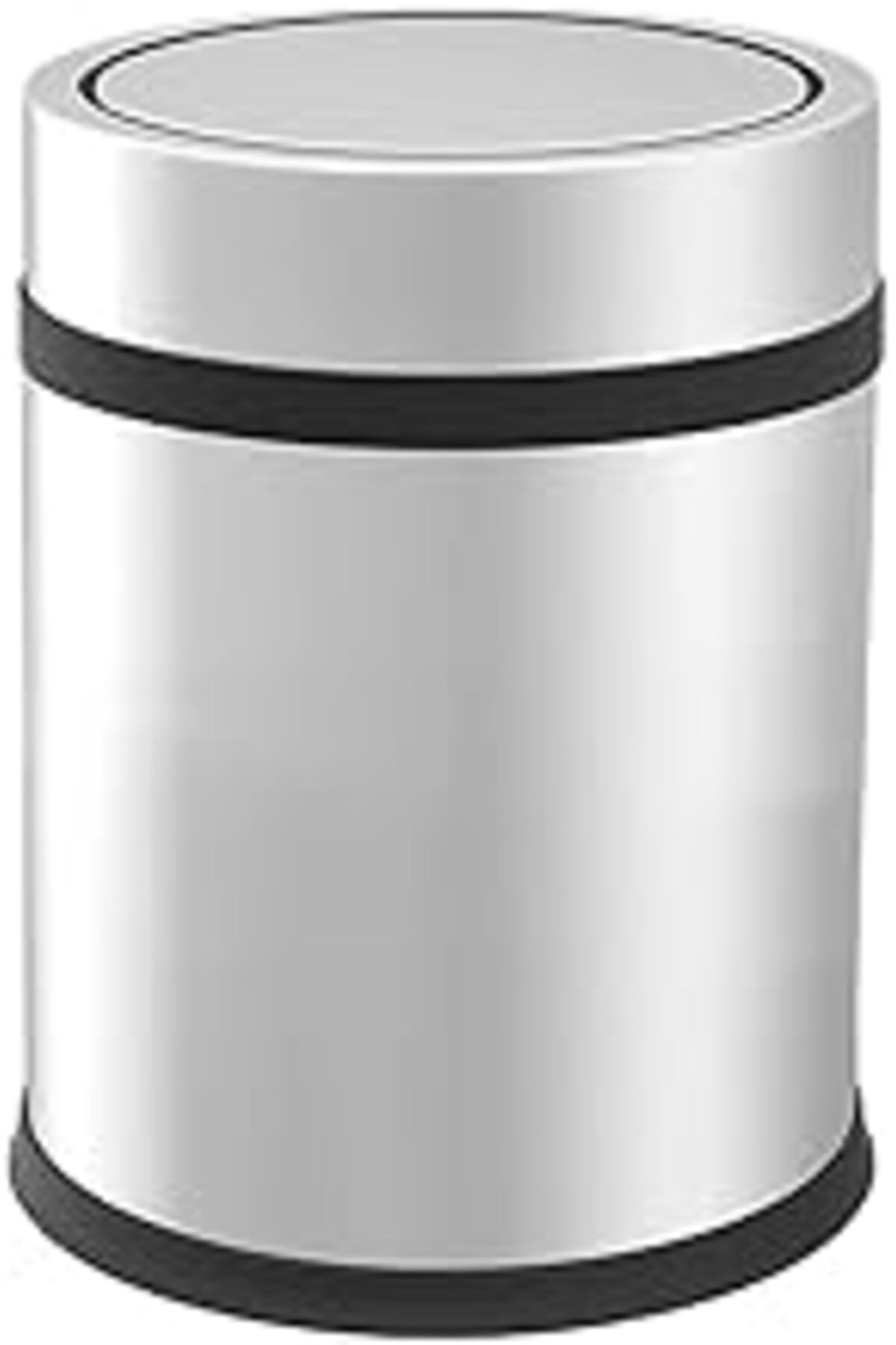 Qedii Vinoks Premium Serisi Pratik Döner Kapaklı 8 Litre Mutfak/Banyo Çöp Kovası Paslanmaz Krom