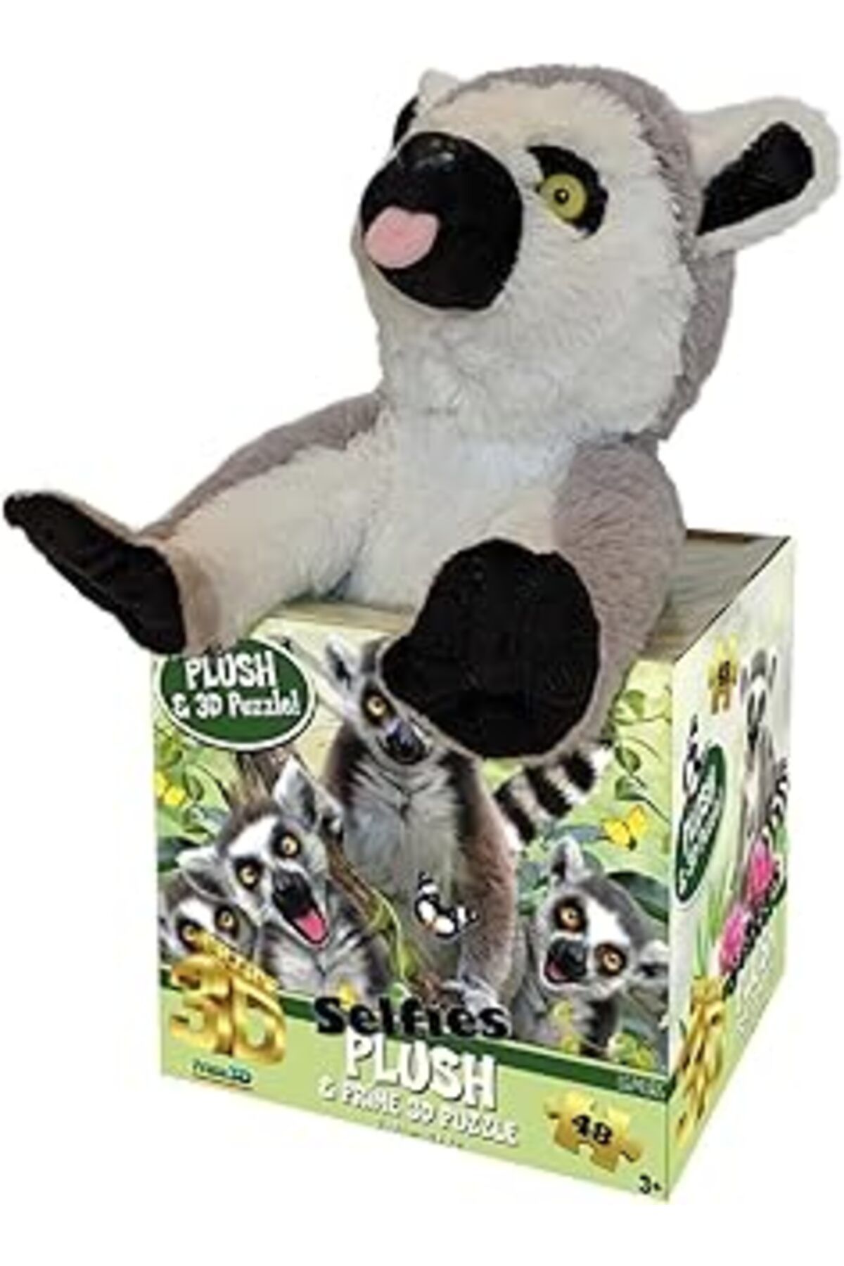Pazarcan Prime 3D Lemur Pelüş Ve Selfie 48 Parça Puzzle 15801