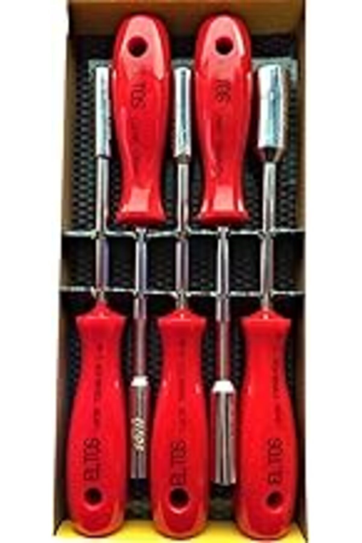 Karachil 5 Li Lokma Tornavida Seti Sertleştirilmiş Özel Uçlu Lokma Takımı Red Series 1410