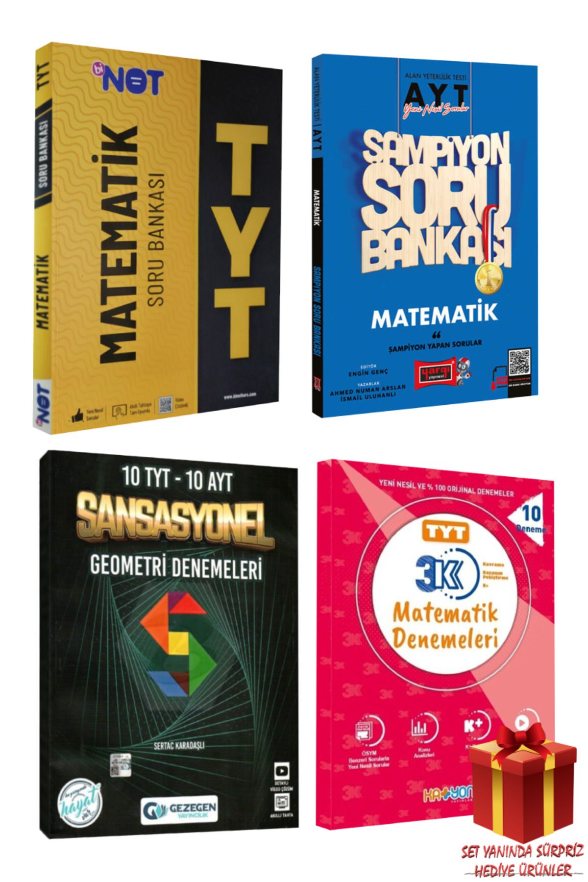 Panem Yayınları TYT AYT Matematik Soru Bankası+ Geometri TYT AYT Deneme+ TYT Matematik Deneme+ Hediye