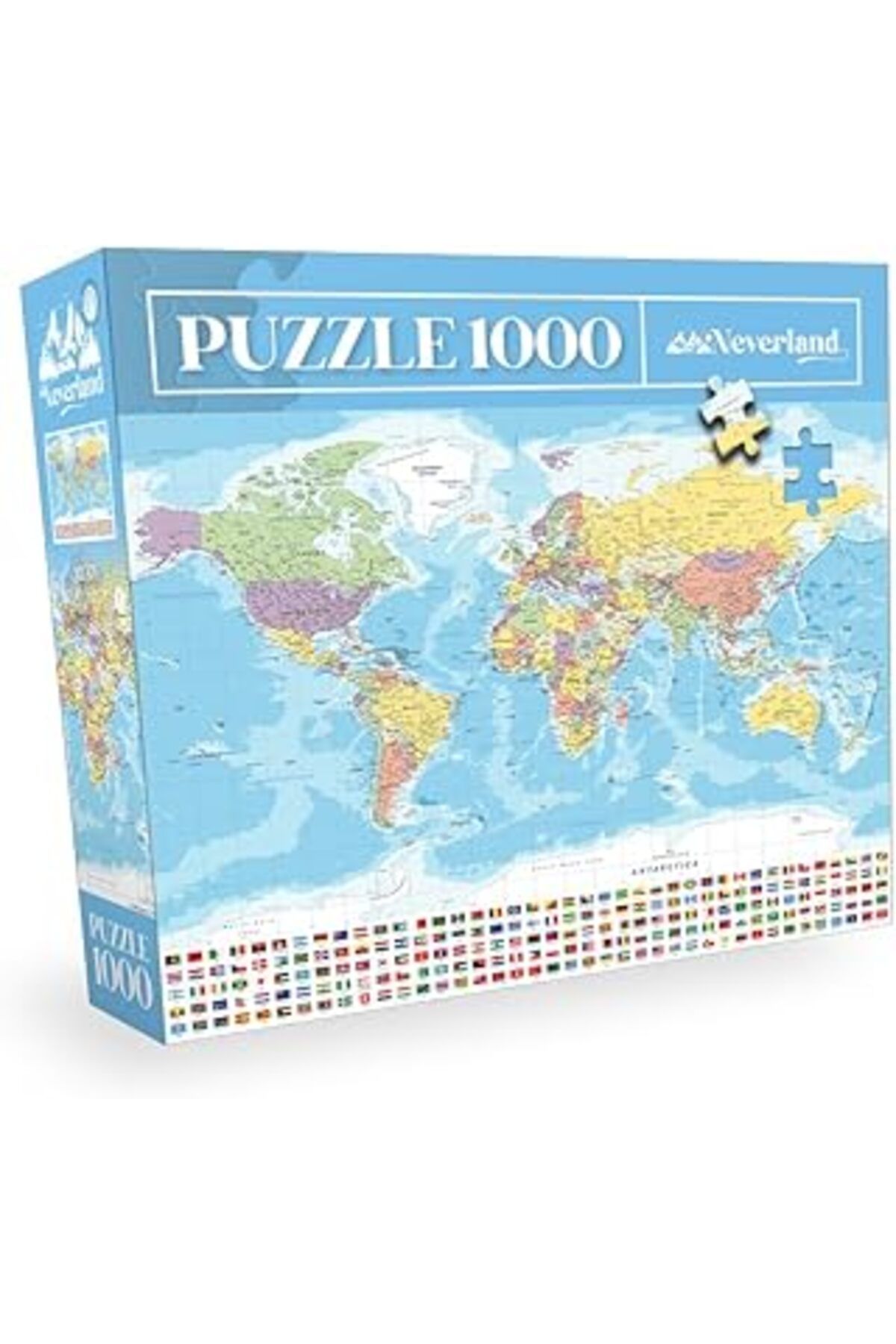 Karachil Neverland 1000 Parça Puzzle - World Map-I (Dünya HariTasi-I)