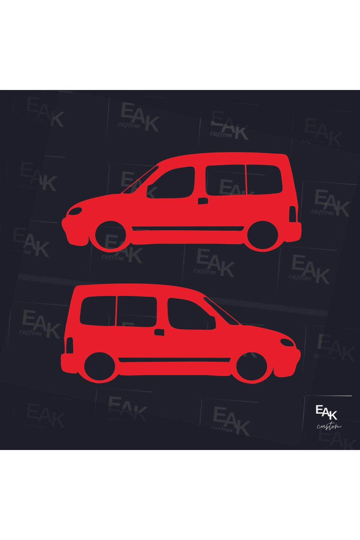 eakcustom PEUGEOT PARTNER oto sticker (18cm x 8cm ) (2 ADET)