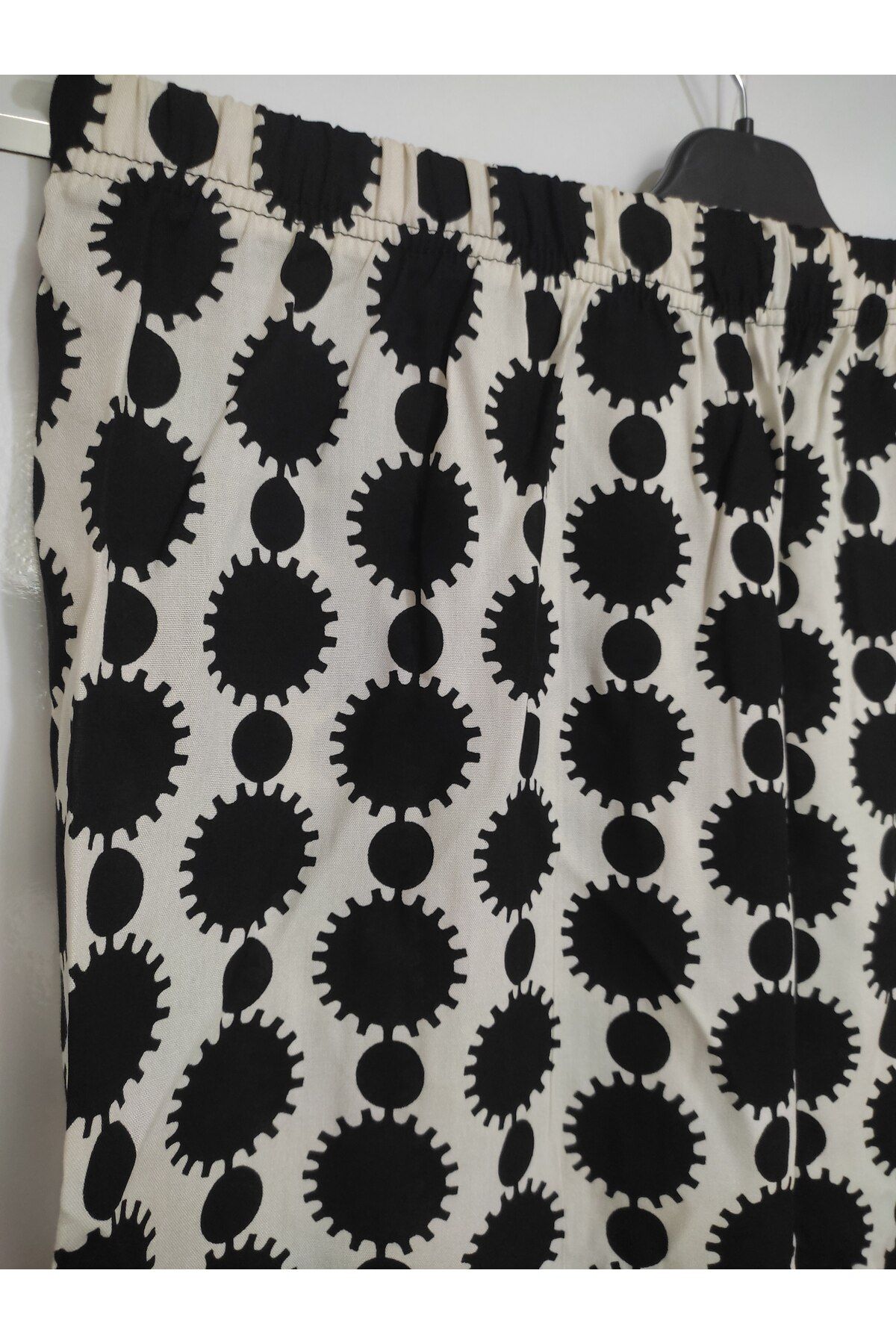TOKSOY DOKUMA KUMAŞ PALAZZO PAÇA KAPRİ (CAPRİ) PANTOLON 72cm uzunluk