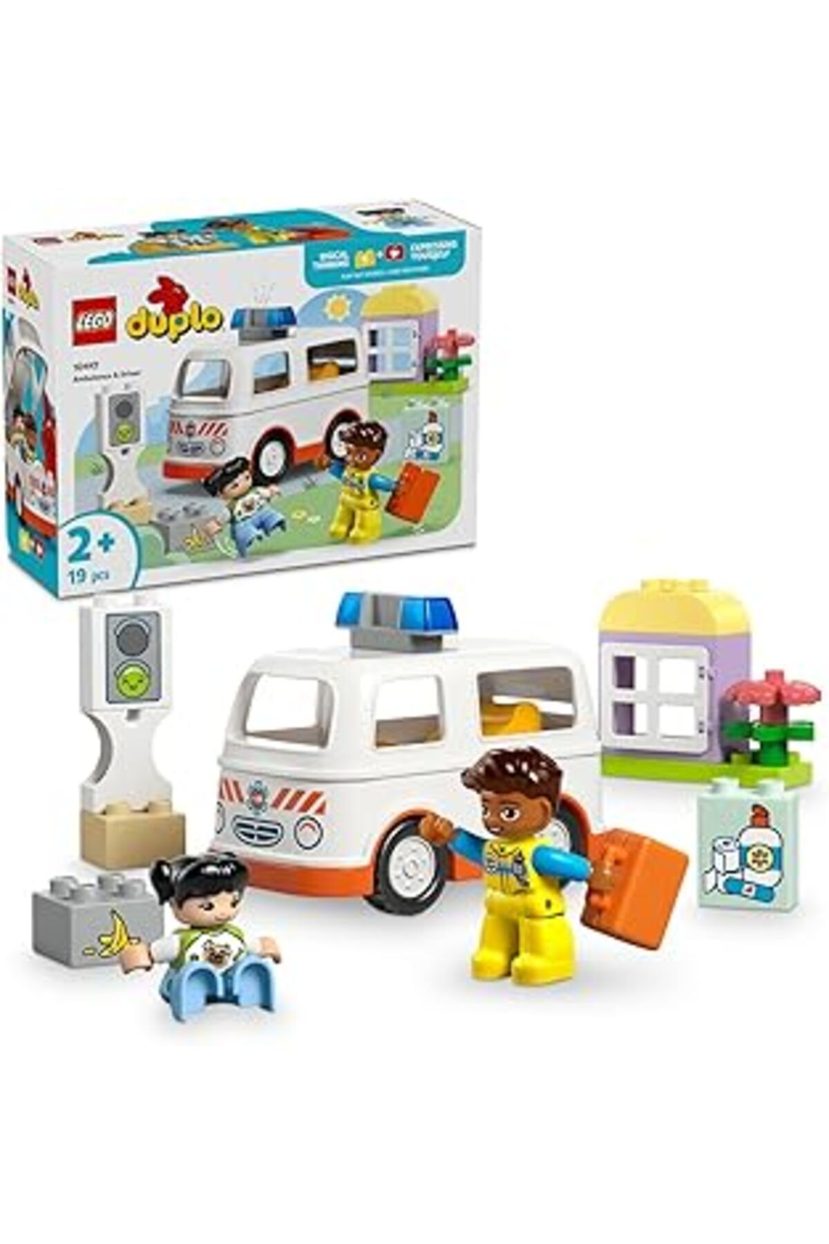 Pazarcan Duplo Town Ambulans Ve Sürücü 10447-2 Yaş Ve Üzeri Çocuklar Eğitici Ve Yaratıcı Oyuncak Yapım Seti