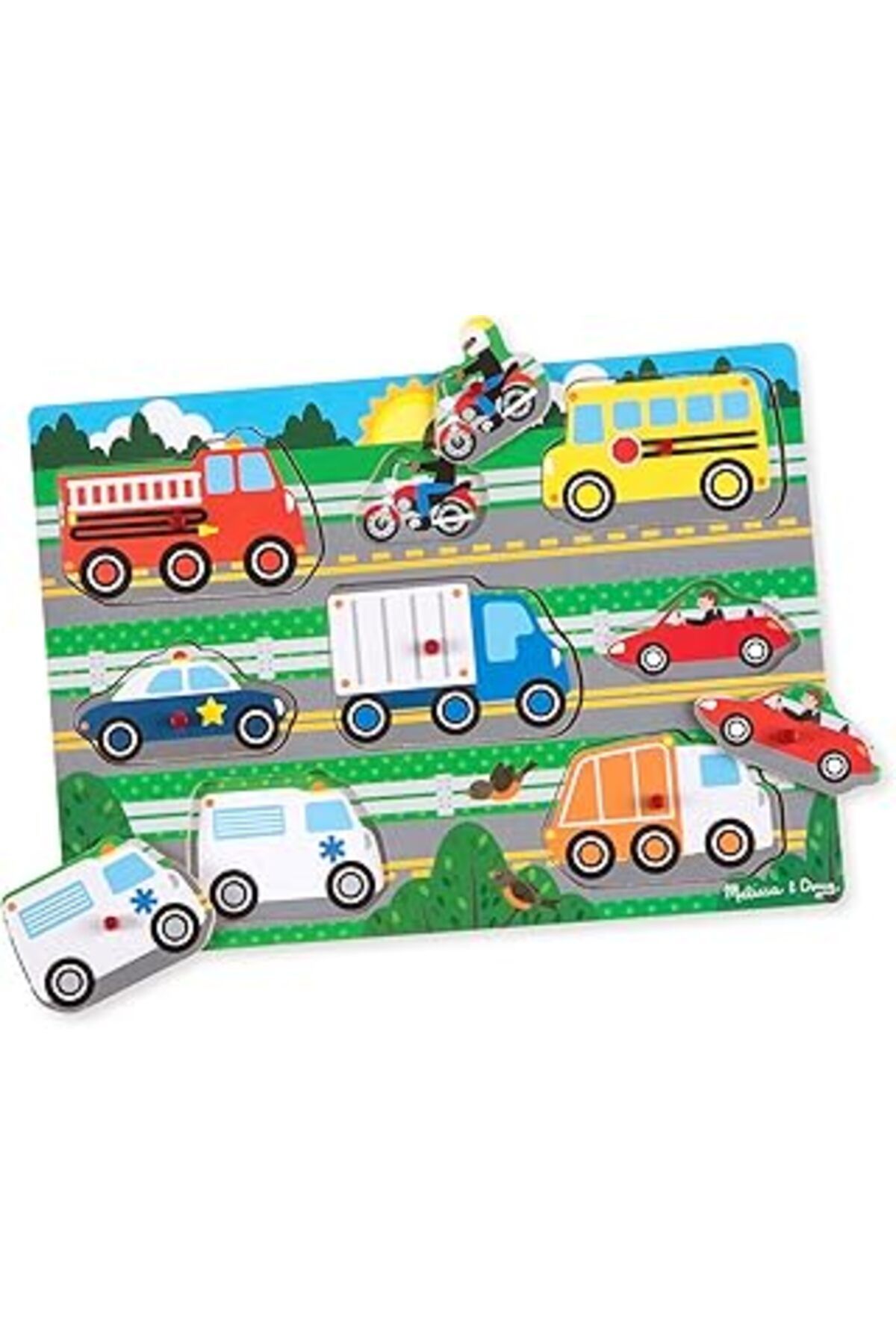 Pazarcan Melissa & Doug 19051 Ahşap Tutmalı Yapboz, Araçlar Yeni