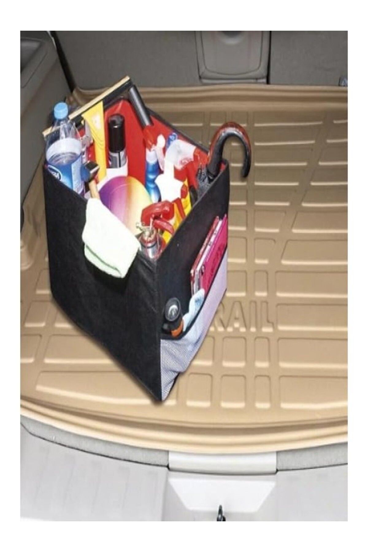 ShopZum Tüm Araçlar Ile Uyumlu Katlanabilir Bagaj Organizer Malzeme Çantası Kaydırmaz Bagaj Çantası -