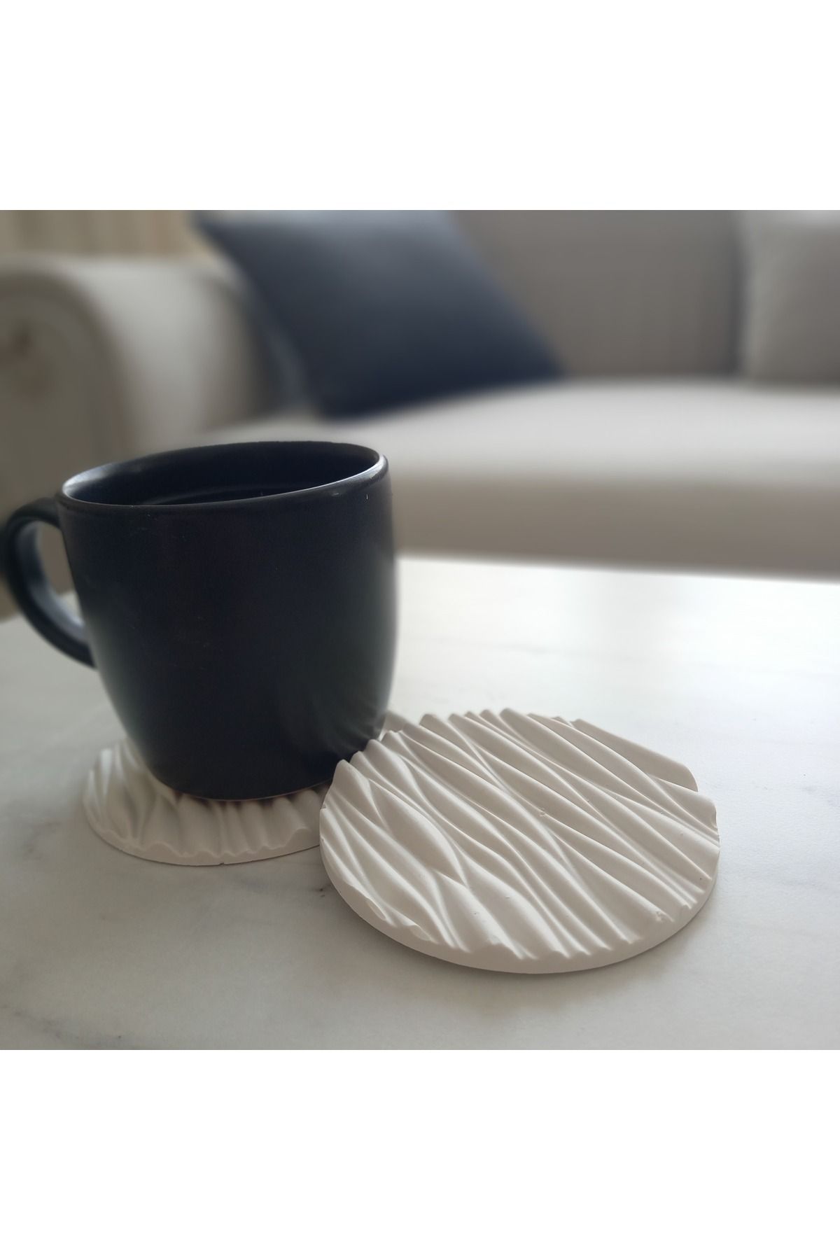 SEZSAN HOME 2'Lİ ÇİZGİLİ BARDAK ALTLIĞI