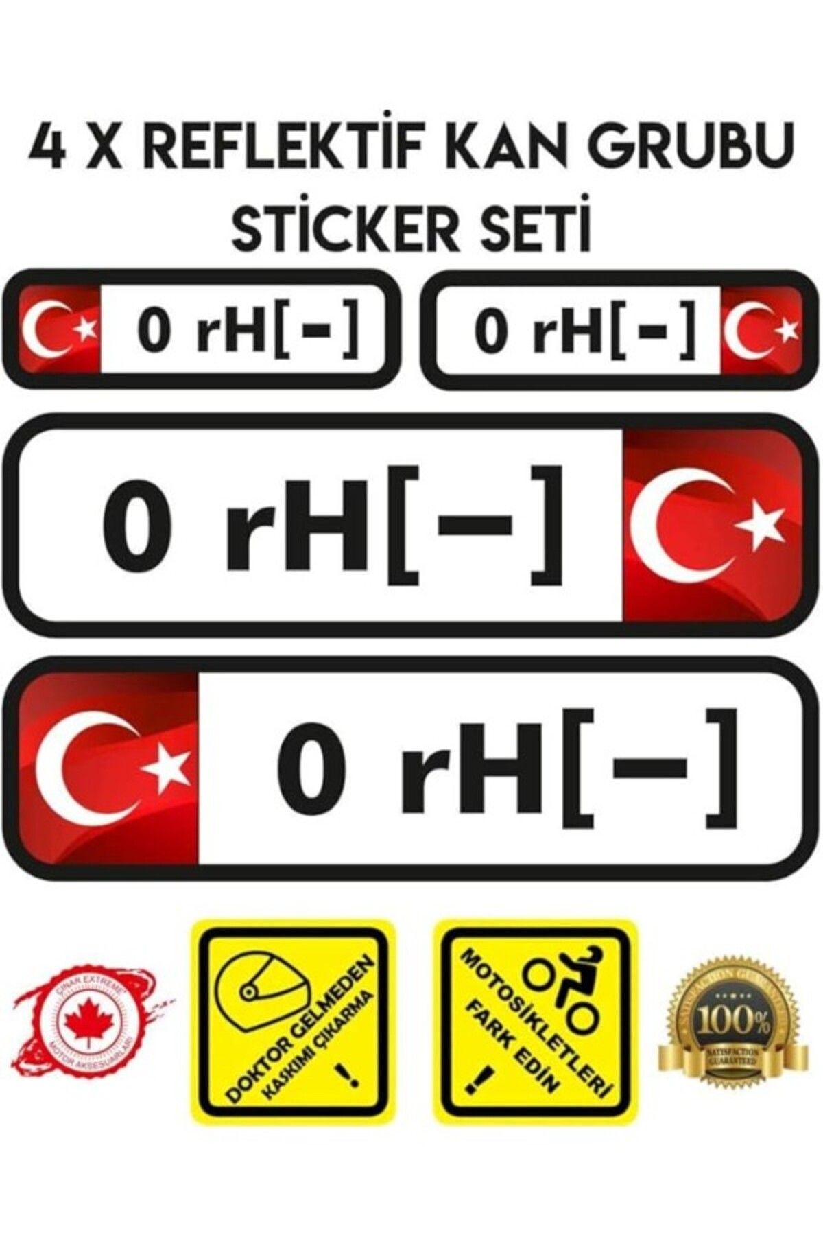 ShopZum Tr 0 Rh - Reflektif Kan Grubu Seti Sticker