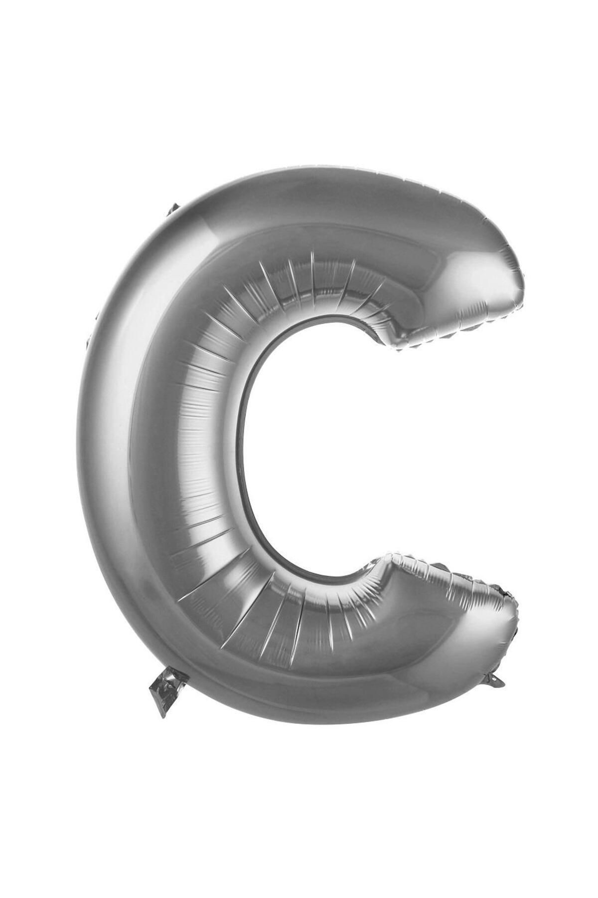 PARTİMİO PARTİ MALZEMELERİ Harf Folyo Balon Gümüş Renk 34'' (76cm)