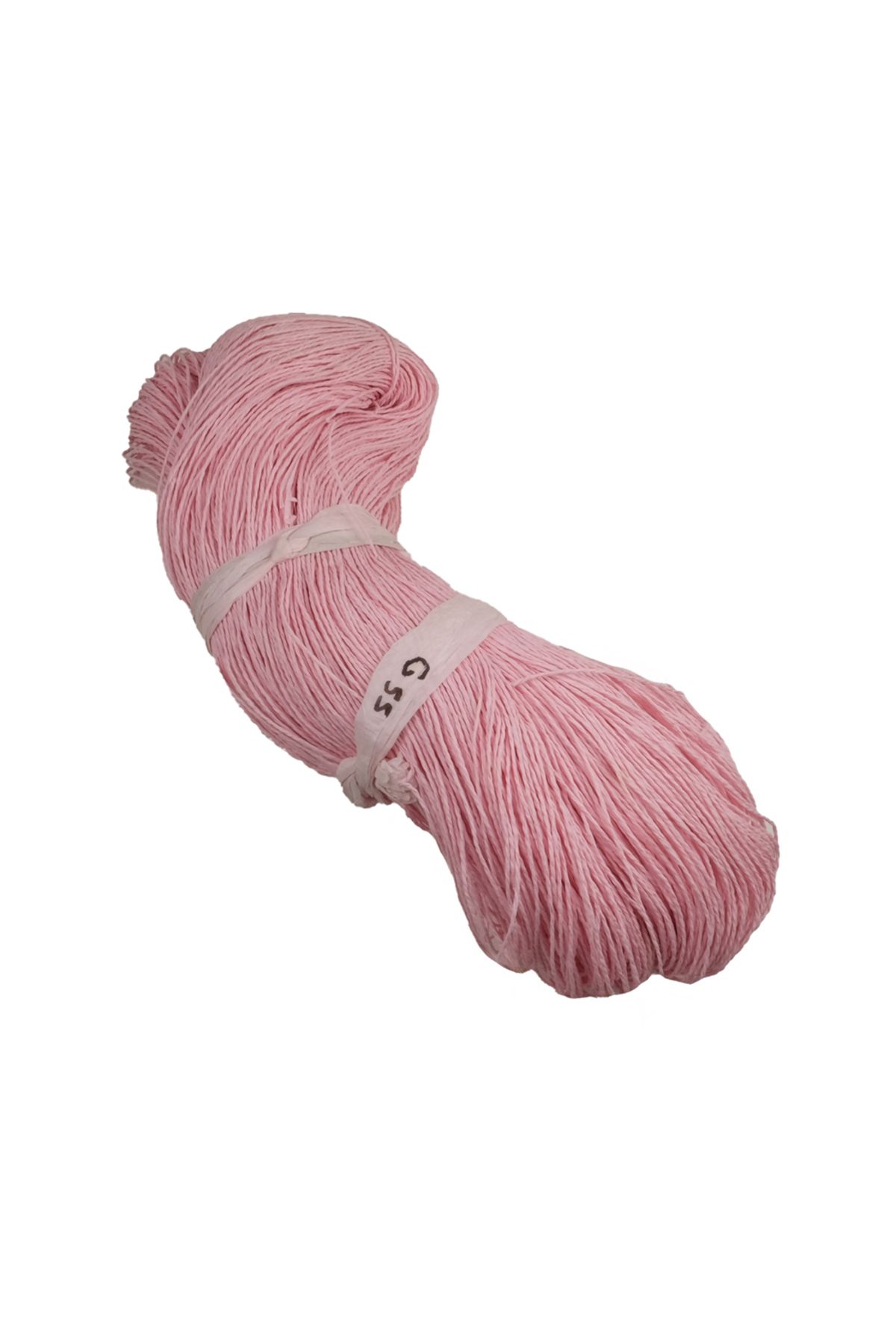 Prestij Boncuk Çile Kağıt İp Çanta ve Hobi El Örgü İpi G55 Pembe 400-500 gr