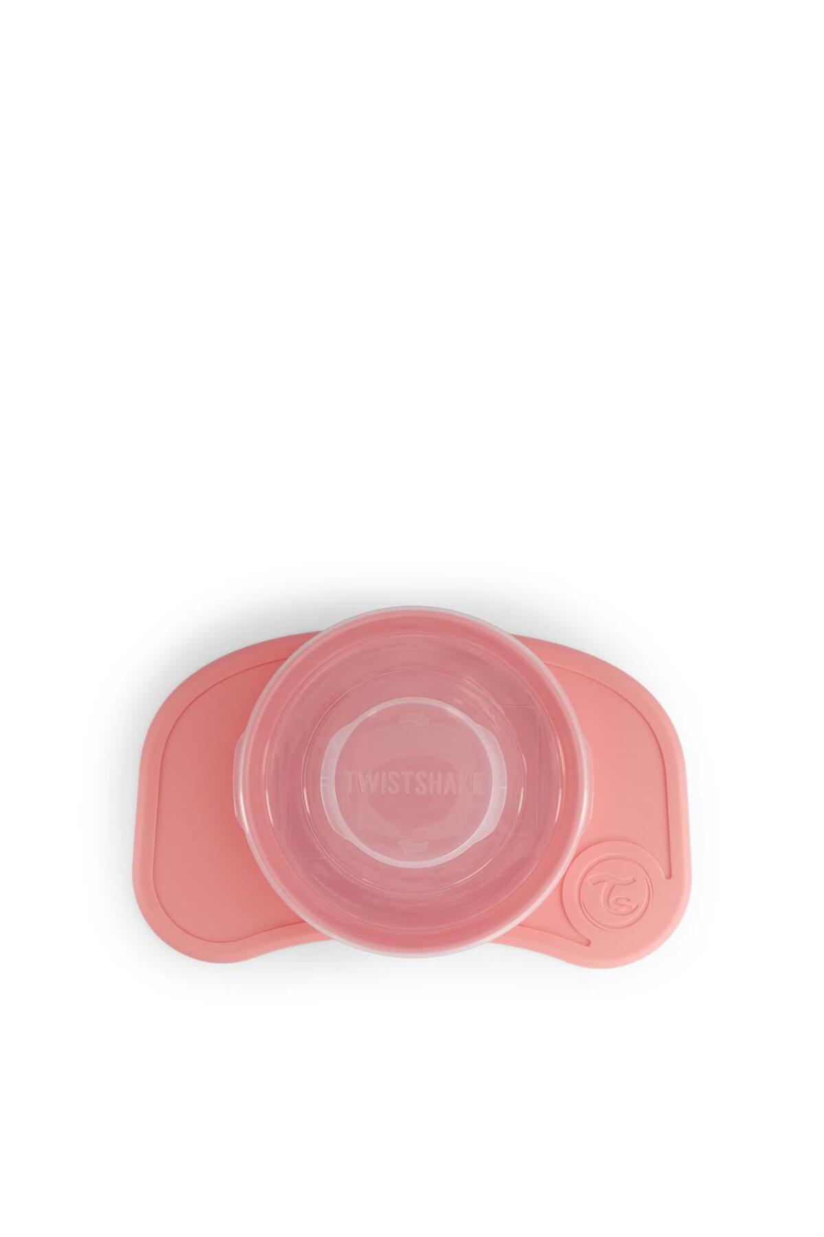 Twistshake Pembe Vakumlu Bebek Çocuk Tabak ve Mama Altlığı Seti fotoğrafı 6 (önizleme)