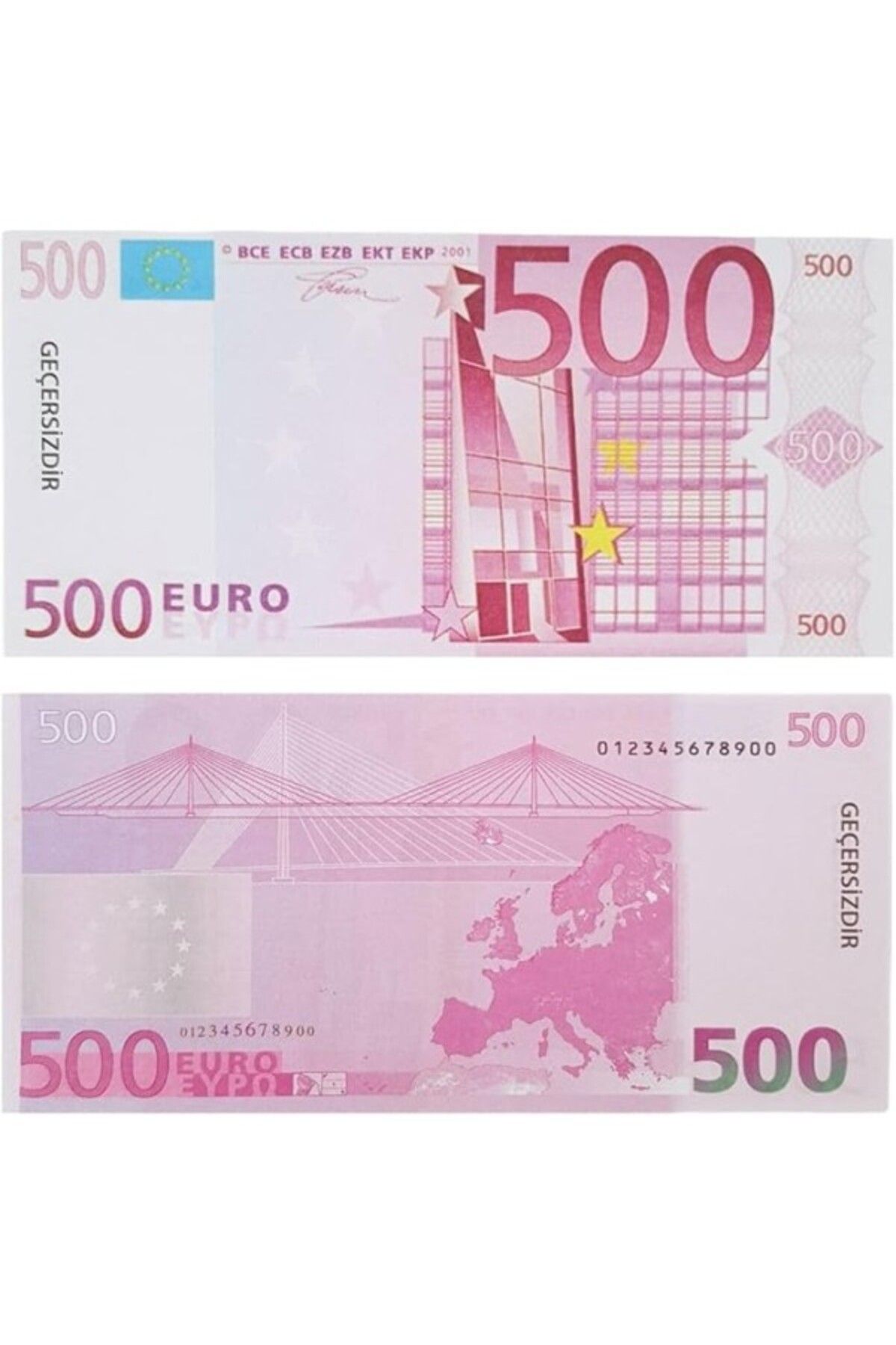 ShopZum Pop Konsol Geçersiz Şaka Düğün Parası Para 100 Adet Oyun Parası 500 Euro Pp191011
