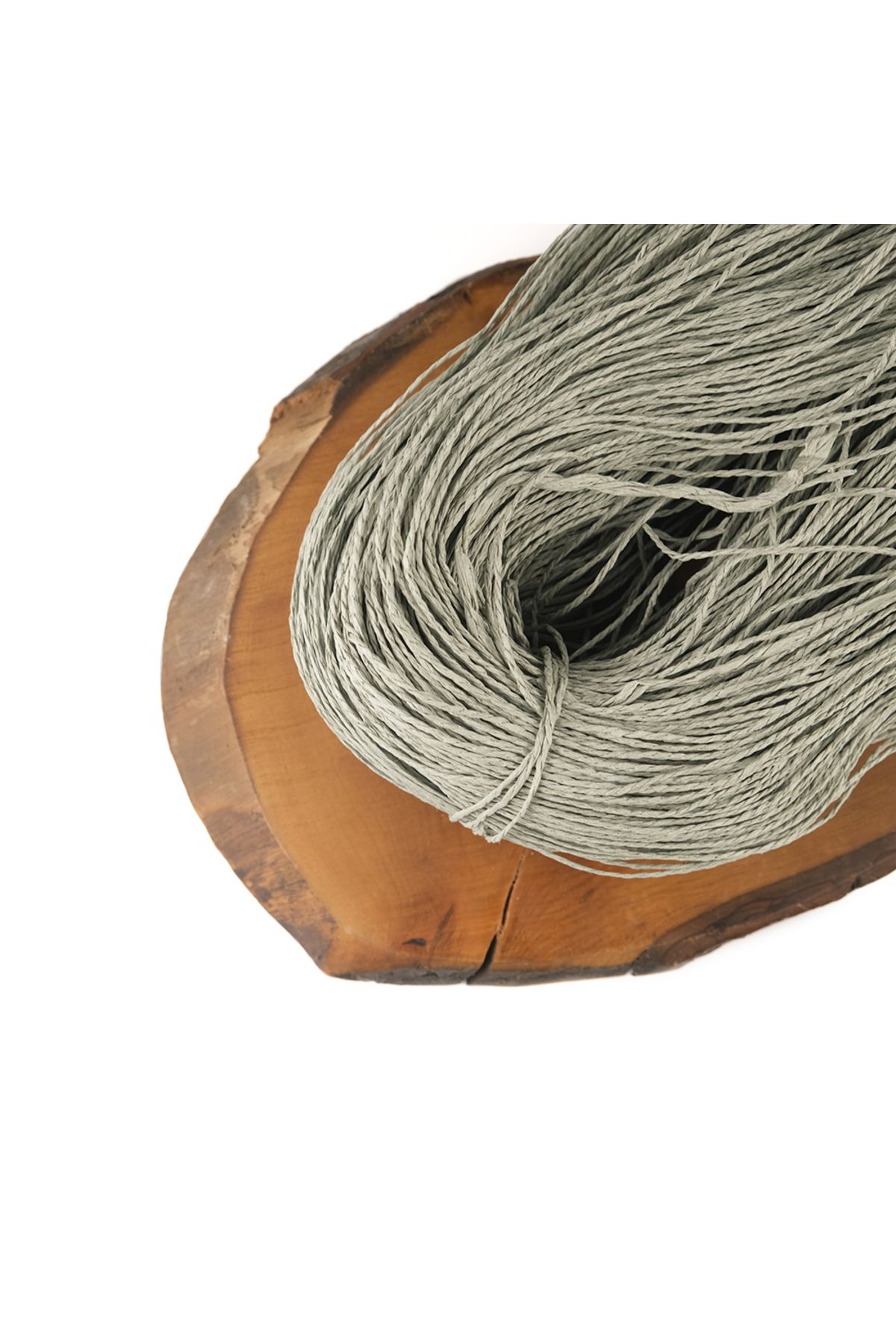Prestij Boncuk Çile Kağıt İp Çanta ve Hobi El Örgü İpi G51 Natural Yeşil 400-500 gr
