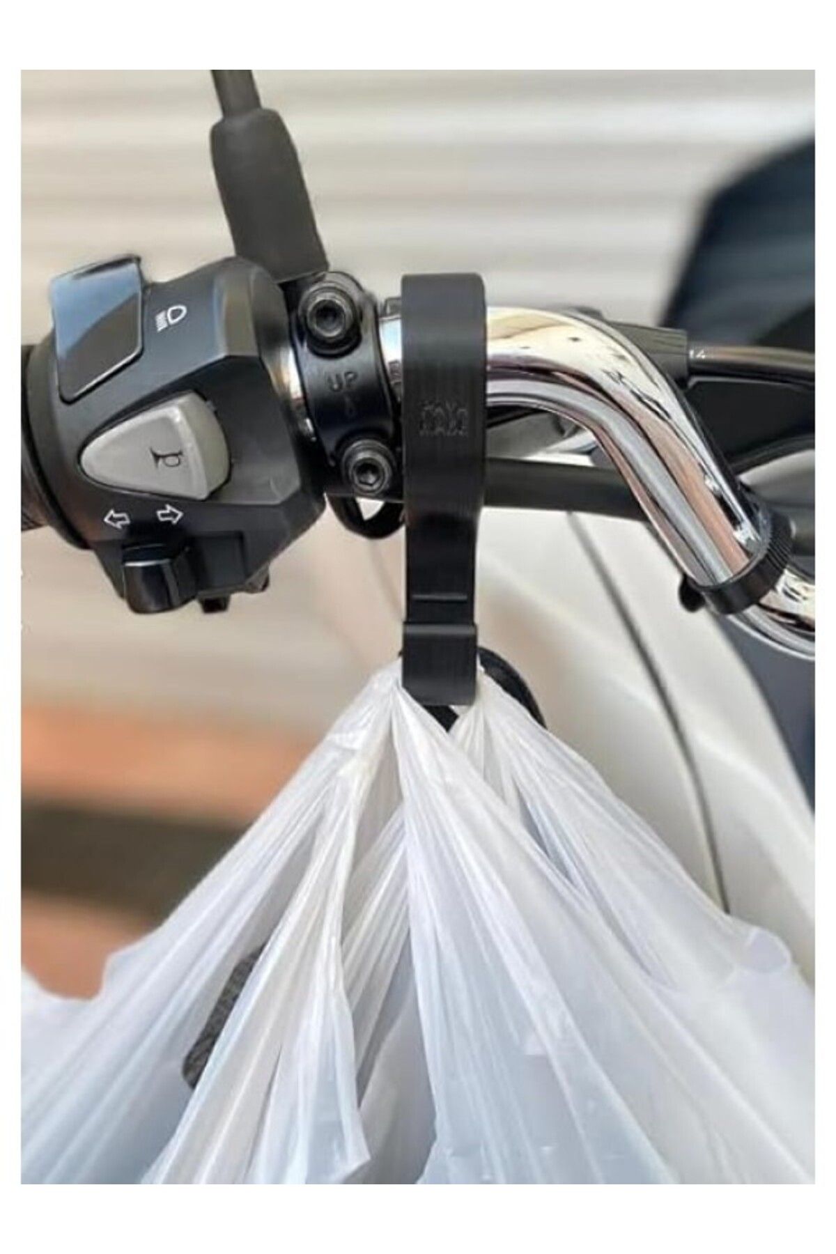 ShopZum Honda Pcx Gidon Poşet Askı Aparatı Siyah / Diğer Açık Gidonlu Motosikletlerle Uyumlu
