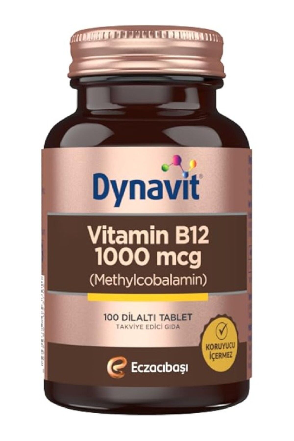 ShopZum Dynavit 1000 Mcg B12 Vitamini Metilkobalamin 100 Dil Altı Tablet Takviye Edici Gıda (1 X 100 Tablet
