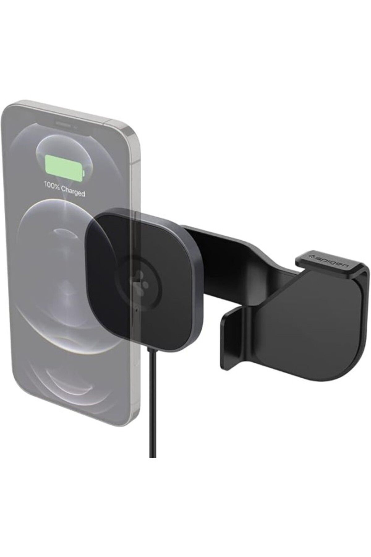 ShopZum Magfit Tesla Ekranı Araç Içi Telefon Tutucu + Manyetik Kablosuz Şarj Cihazı Iphone