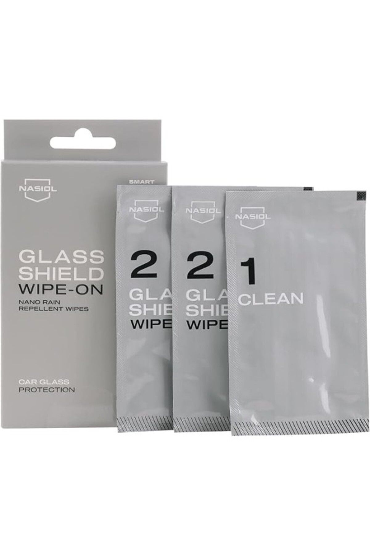 ShopZum Glasshield Wipe On Araç Nano Yağmur Kaydırıcı Ve Su İtici Mendil 1 Yıl Etkili Cam Bakımı, Cam